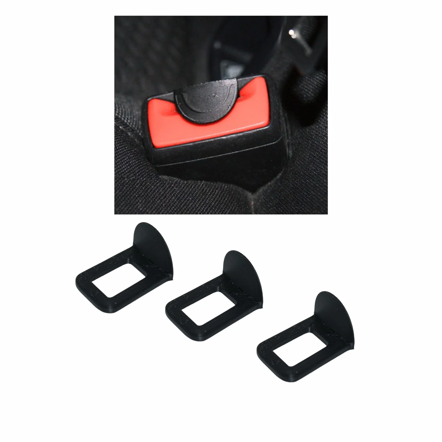 Blocca Clip anti-bip Cinture di Sicurezza Auto Silenzia Bip UltraSlim Pack 3 Clip
