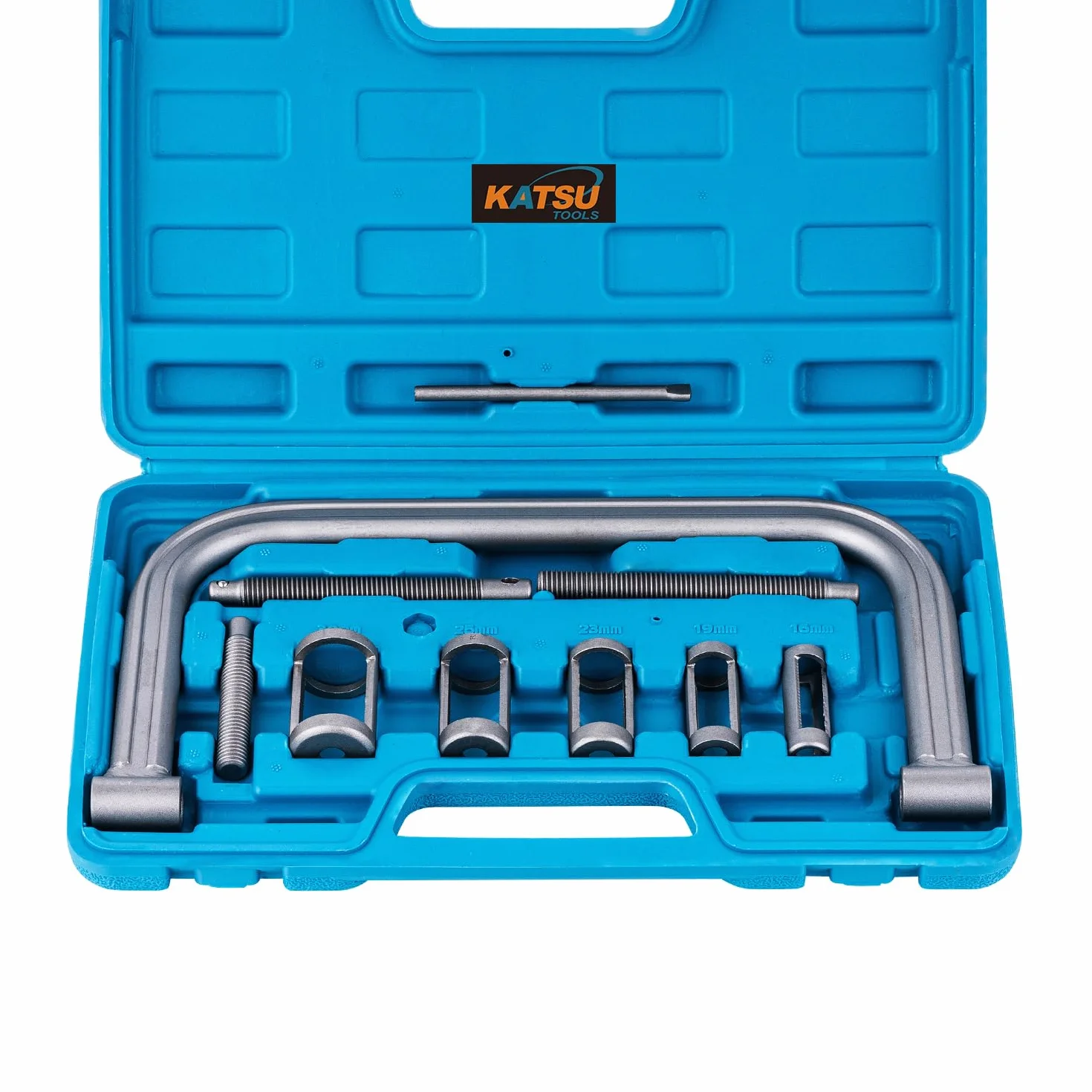 KATSU Tools Kit di Strumenti per compressore per Molle valvole Portatile da 10 Pezzi 5 in 1 per Auto, furgoni, motociclette, Automotive, Modello 450341