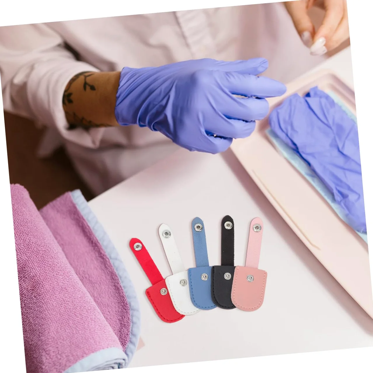 5 Set Copertura Protettiva Per Tronchesi Cuticole Design Per Strumenti Manicure Protettiva E Facile Usare Misti 4 Pezzi*5