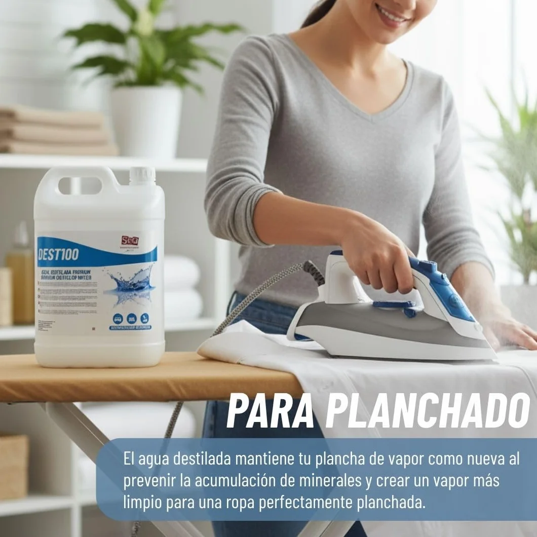 Acqua distillata pura 5L per batterie ferri da stiro umidificatori pulizia motori CPap laboratori demineralizzata deionizzata