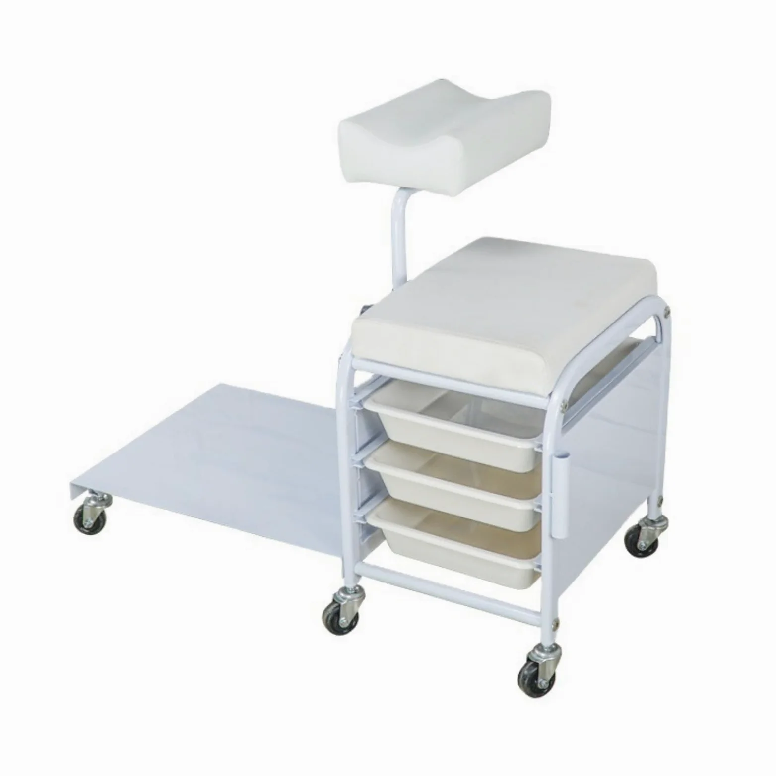 Carrello per Salone di Bellezza Carrello Estetico Trolley Manicure Carrello Unghie Carrello Ciglia con Struttura Salvaspazio Accesso Comodo Ruote a
