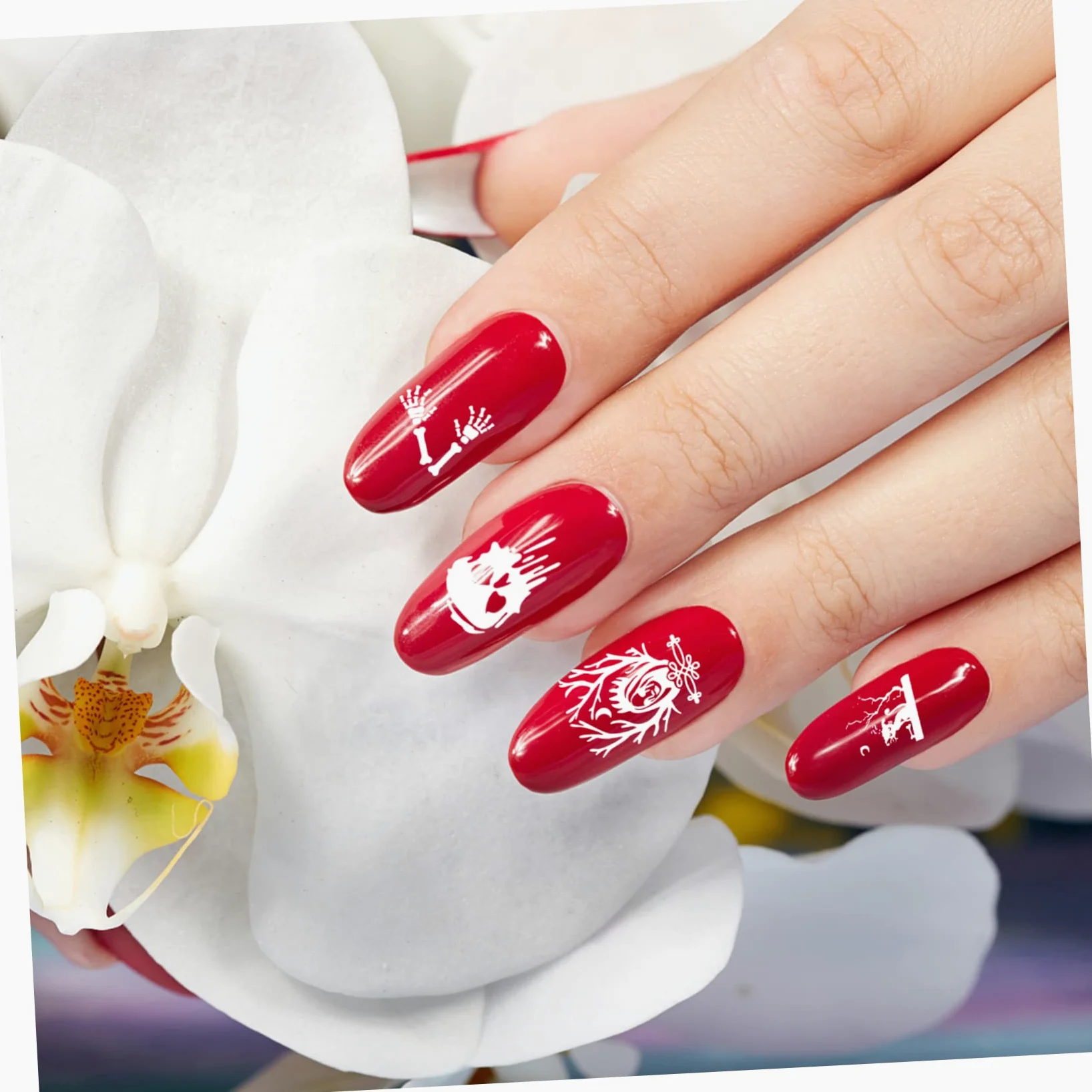 FRCOLOR 30pezzi Piastre Per Unghie Halloween Template Creativi Inossidabile Per Nail Manicure Per e Regali e Ragazze