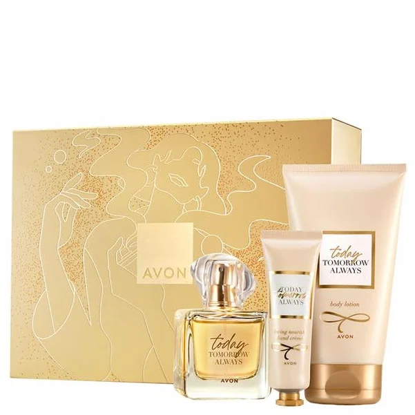 Avon Set regalo Today Eau de Profumo/Lozione per il corpo/crema per le mani floreale/di lunga durata/elegante