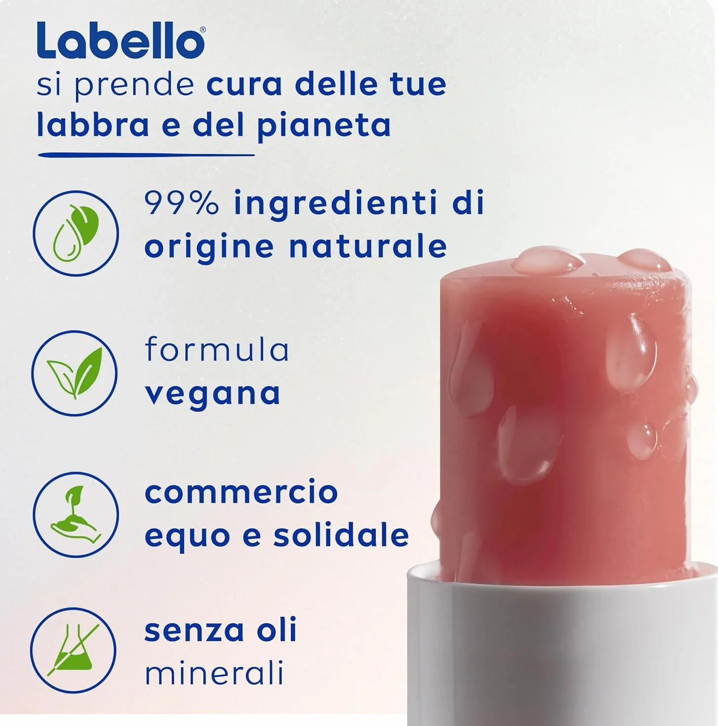 Labello Acido Ialuronico Lip Hydratation Plus Rosé 5.2g Burrocacao labbra ultra-leggero Balsamo labbra idratazione 24 ore