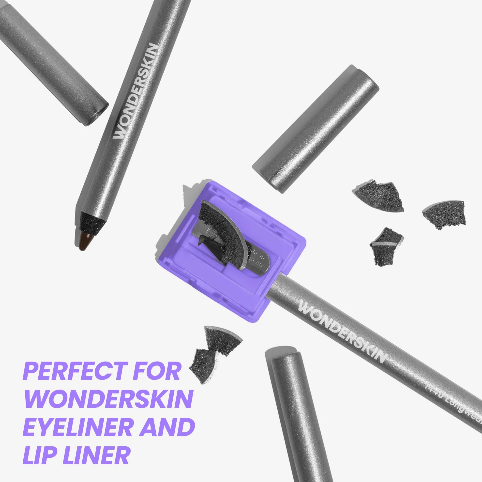 Wonderskin Temperamatite per Matite Trucco – Temperino di Precisione per Eyeliner, Matite Labbra e Occhi