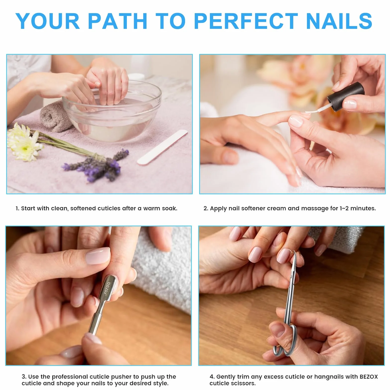 Forbici Professionali per Cuticole a Punta Sottile e Curva - Manicure Acciaio Inossidabile