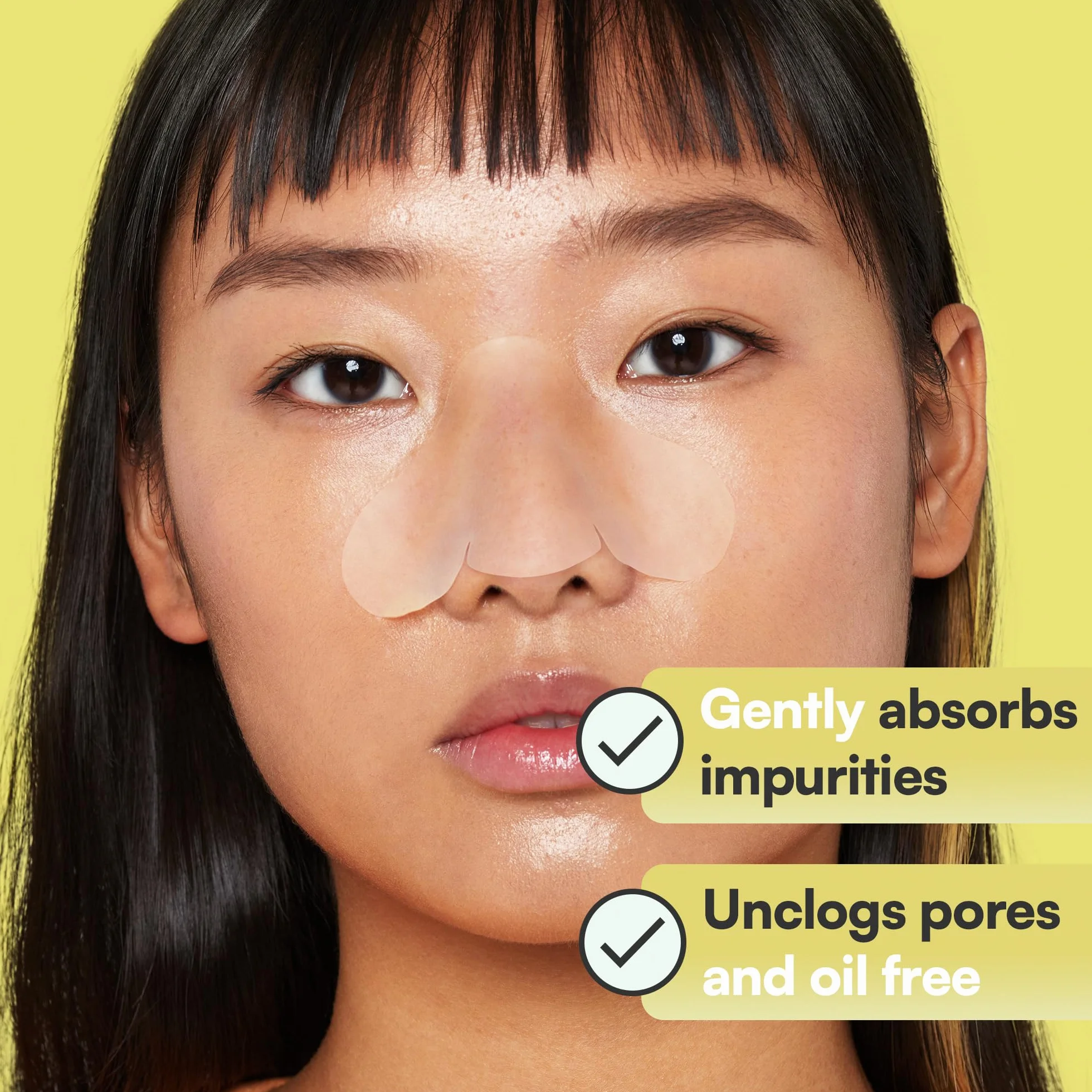 SKIN CHOICE Nose Pore Strips - Strisce idrocolloidali per la pulizia profonda per liberare e restringere i pori, assorbire il sebo, acne e punti neri Vegan (5 unità)