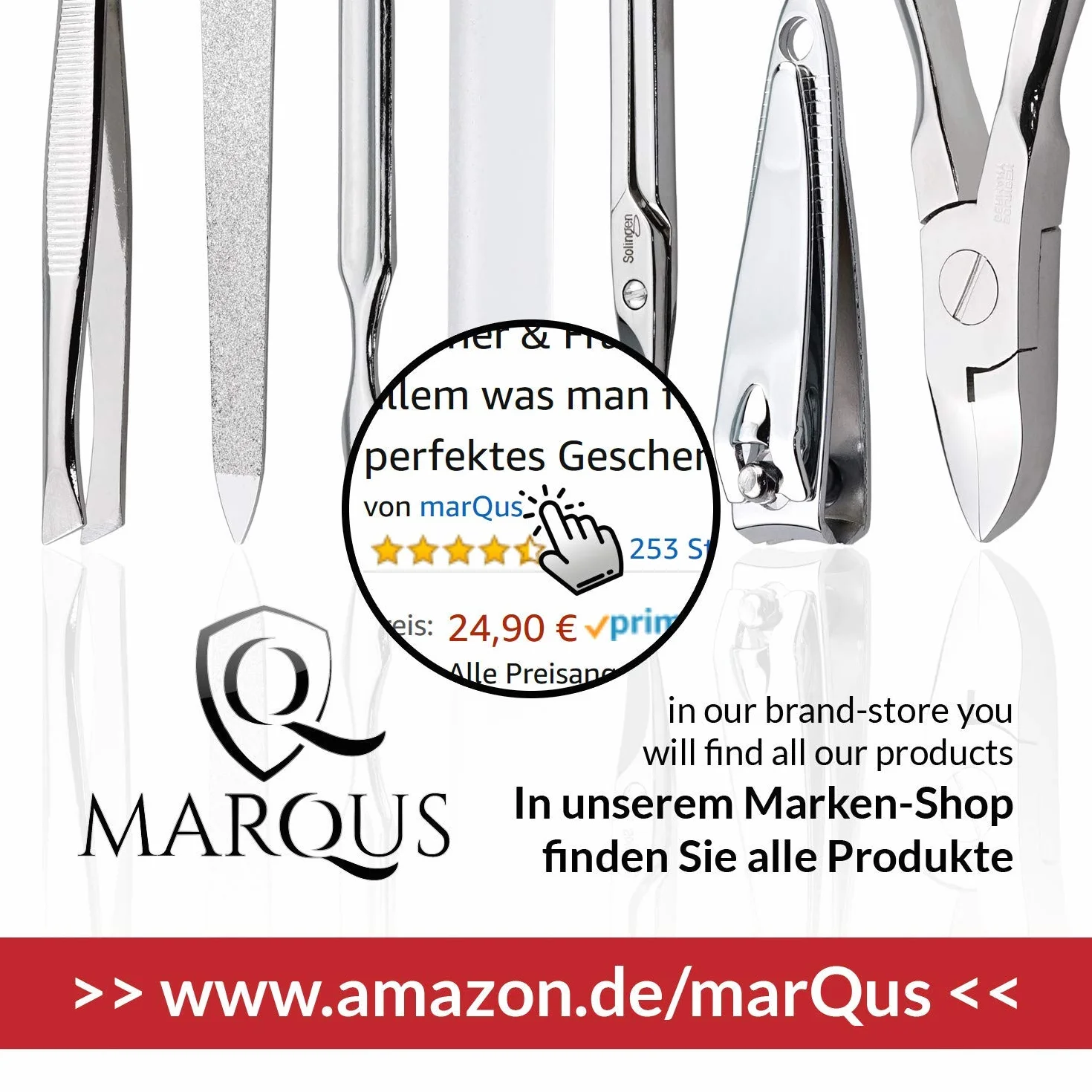 Set Manicure Professionale con Forbicine e Pinzette, Custodia Similpelle, Kit da Viaggio per Unghie
