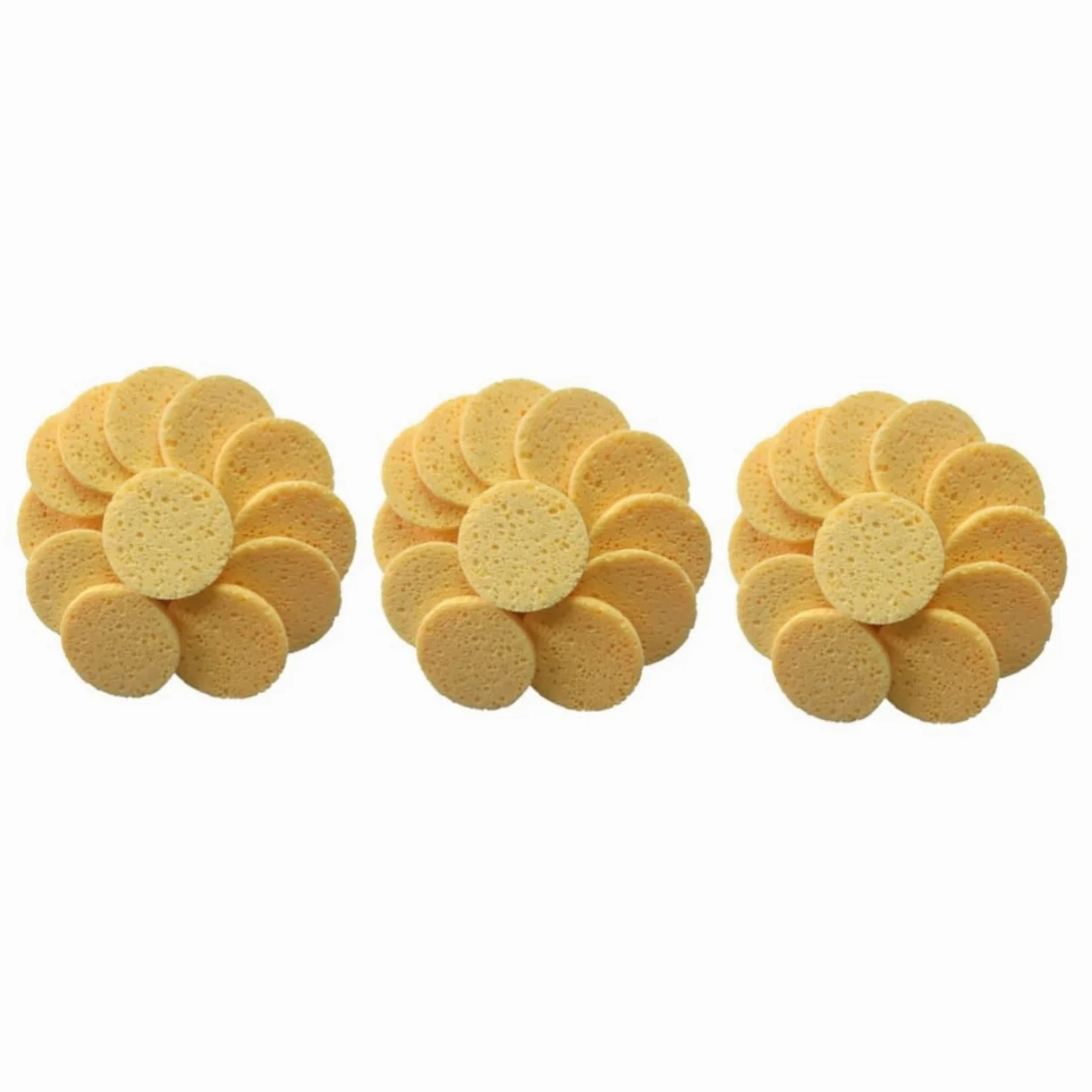 MAGICLULU 3 Set Di Dischetti Struccanti in Morbido Cotone Per Il Viso Dischetti Rotondi Spugna Per Il Trucco 80x8 Mm 20 Pezzi*3