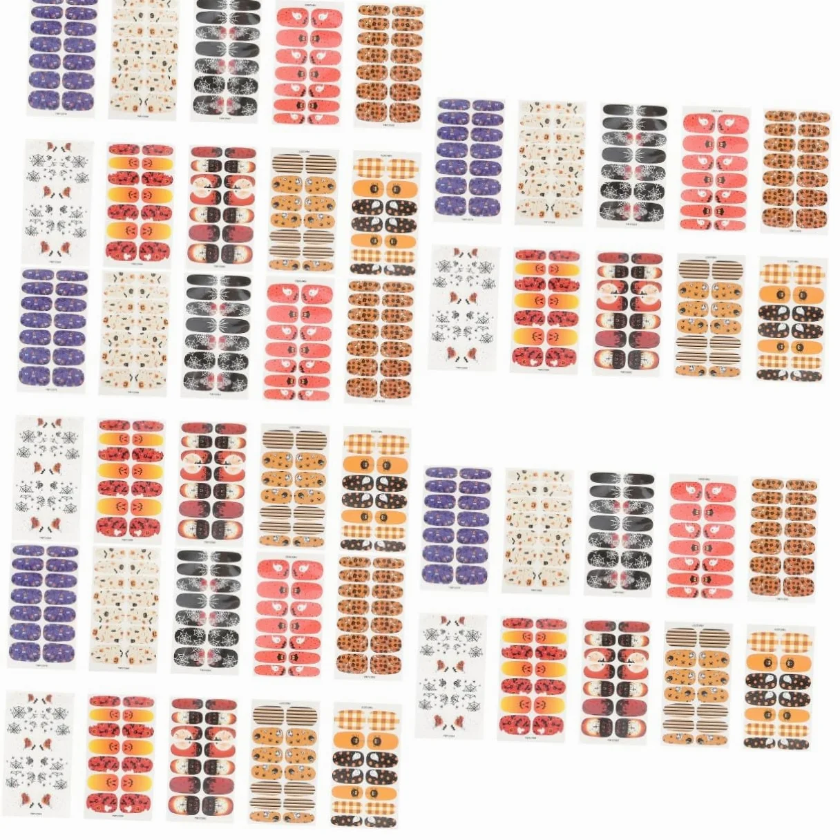 Ipetboom 50fogli Adesivi Per Unghie Halloween Stickers e Decorazioni Autoadesive Per Nail Art Facili Applicare Per Halloween e Manicure Festive