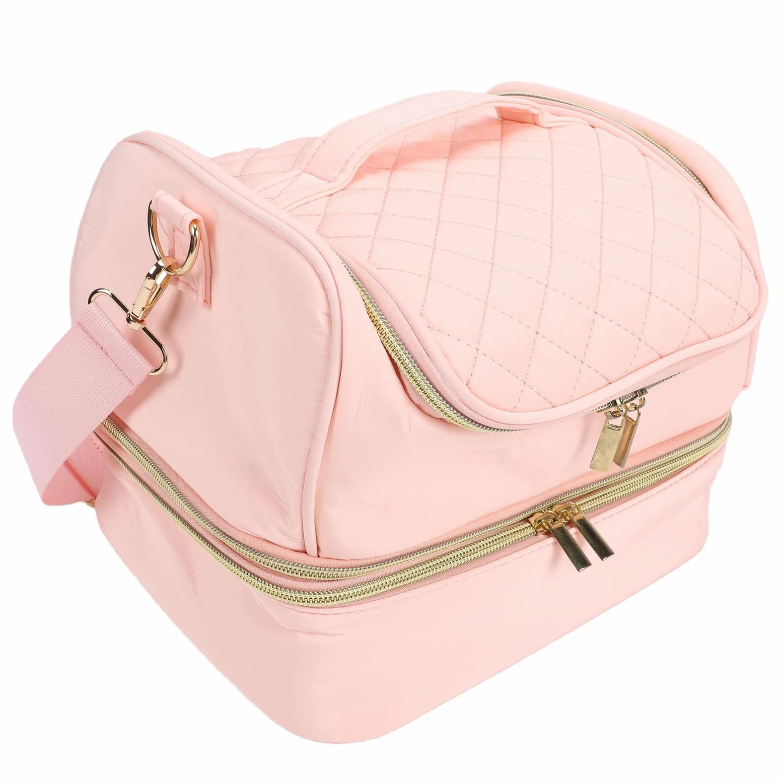 Generic Borsa Organizer per Smalti con Tracolla Regolabile, Impermeabile, a Doppio Livello, per Professionisti delle Unghie