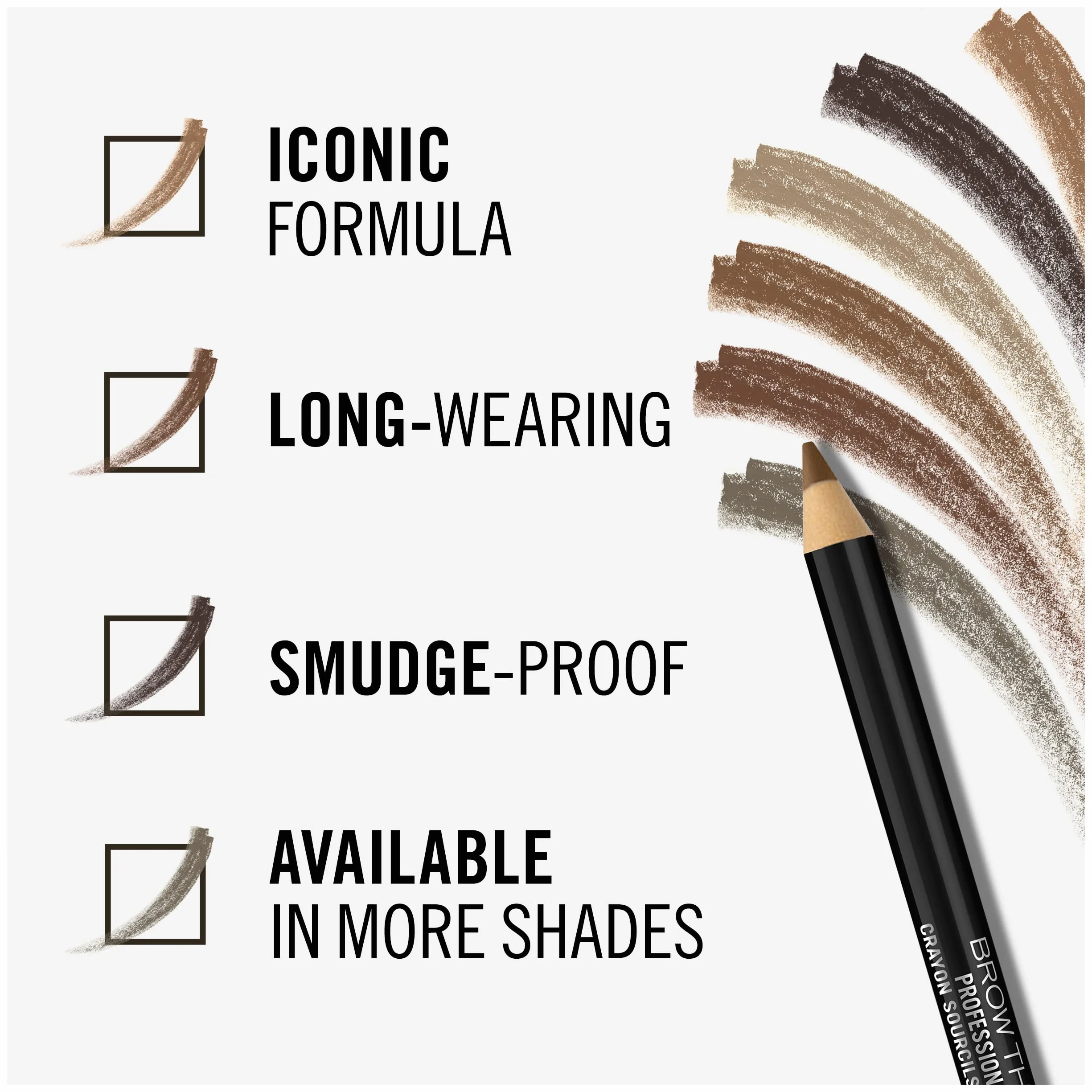 Rimmel London Matita Sopracciglia Professional Eyebrow Pencil, Formula a Lunga Durata, Pettinino Incorporato, 001 Dark Brown, 1,4 g