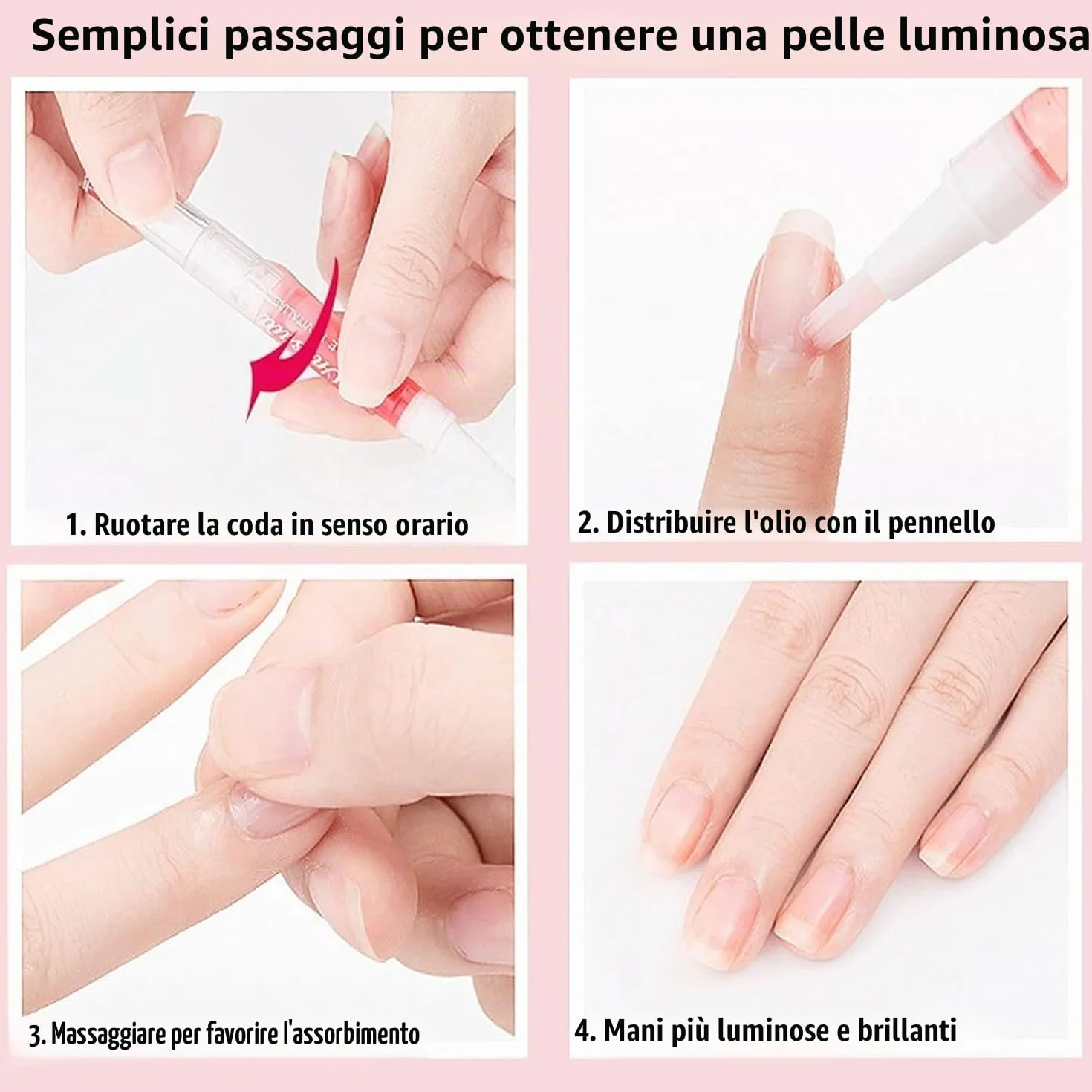 Olio per cuticole per unghie, liquido per penna a olio nutrizionale per unghie, penna per olio per cuticole, penna a pennello per olio per cuticole, idratante per unghie, trattamento per la crescita