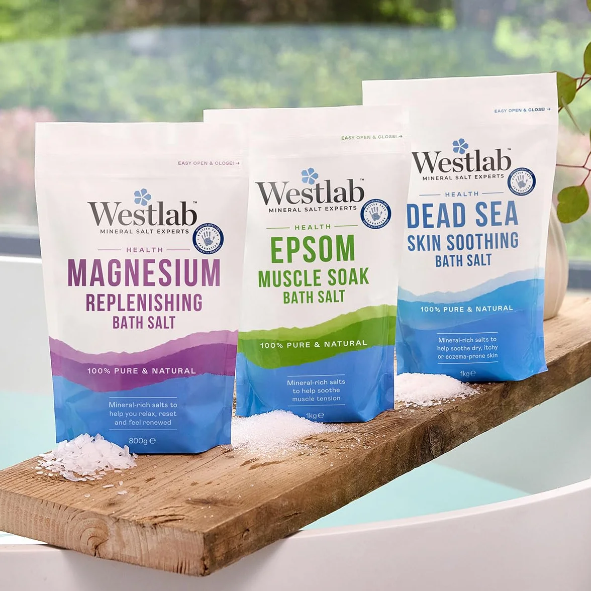 Westlab Sale minerale puro da bagno del Mar Morto, 1 kg (la confezione può variare)