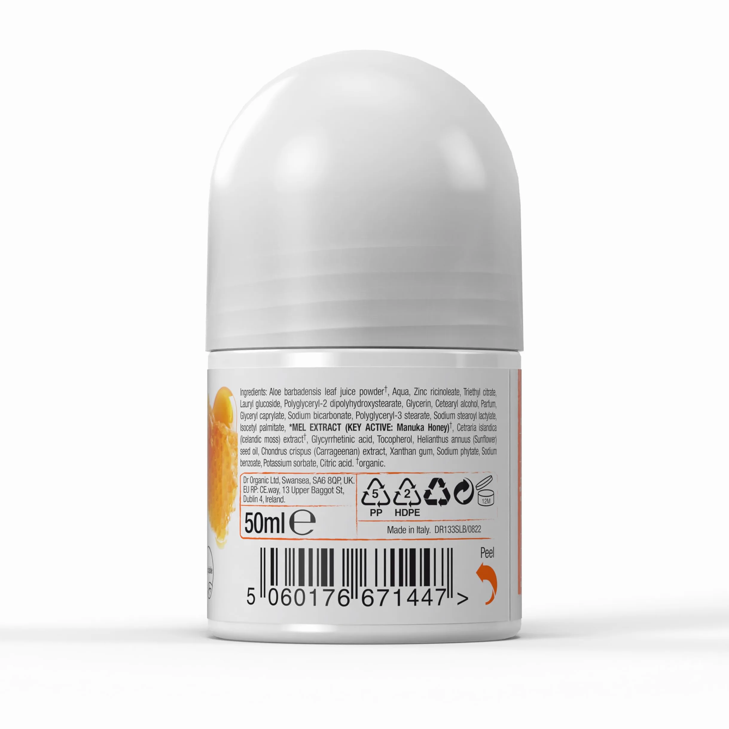 Dr. Organic Manuka Honey Deodorante Roll On, 50ml (Confezione da 5)