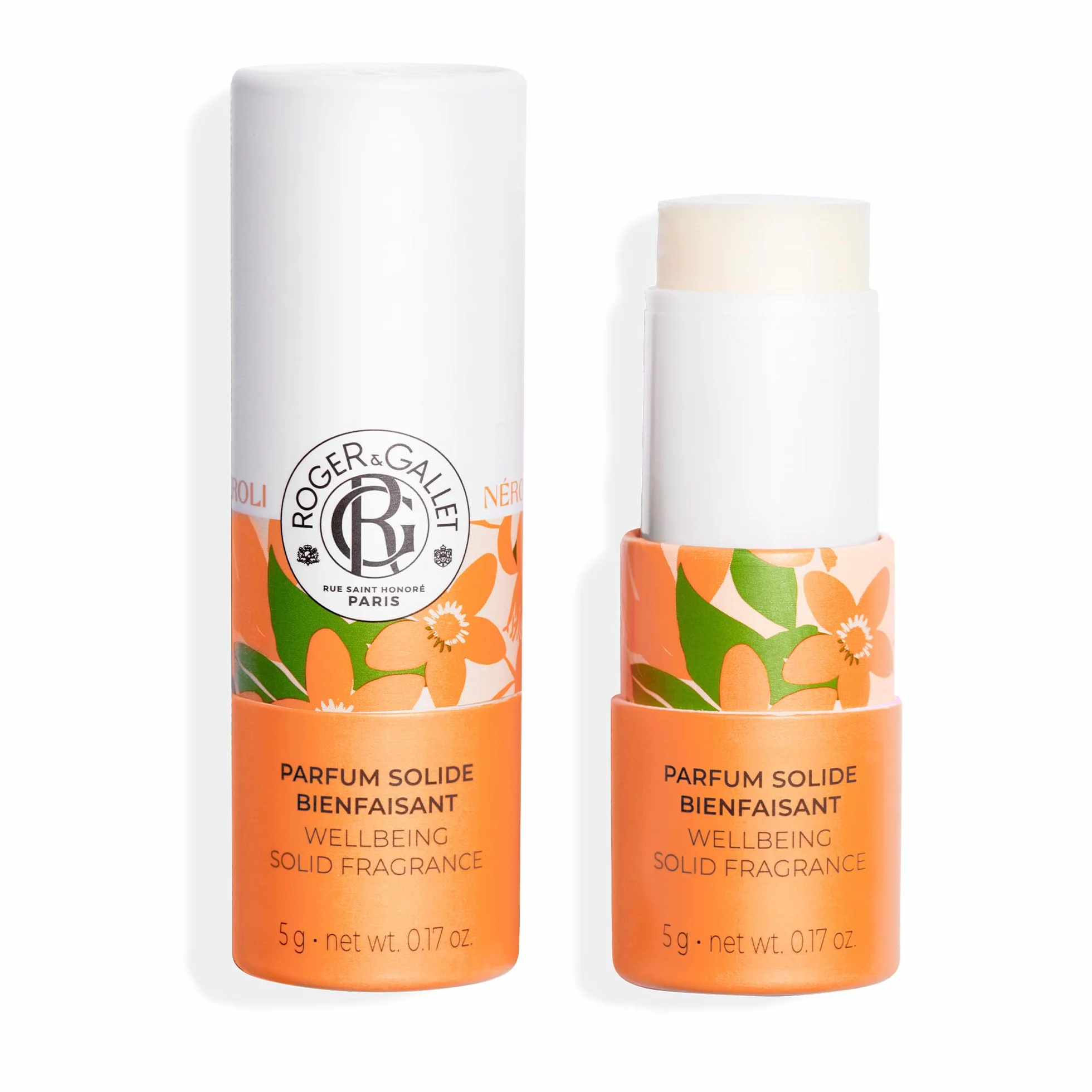 Roger&Gallet - Neroli - Profumo solido di benessere - Neroli, Fiore d'Arancio, Immortelle - 5g