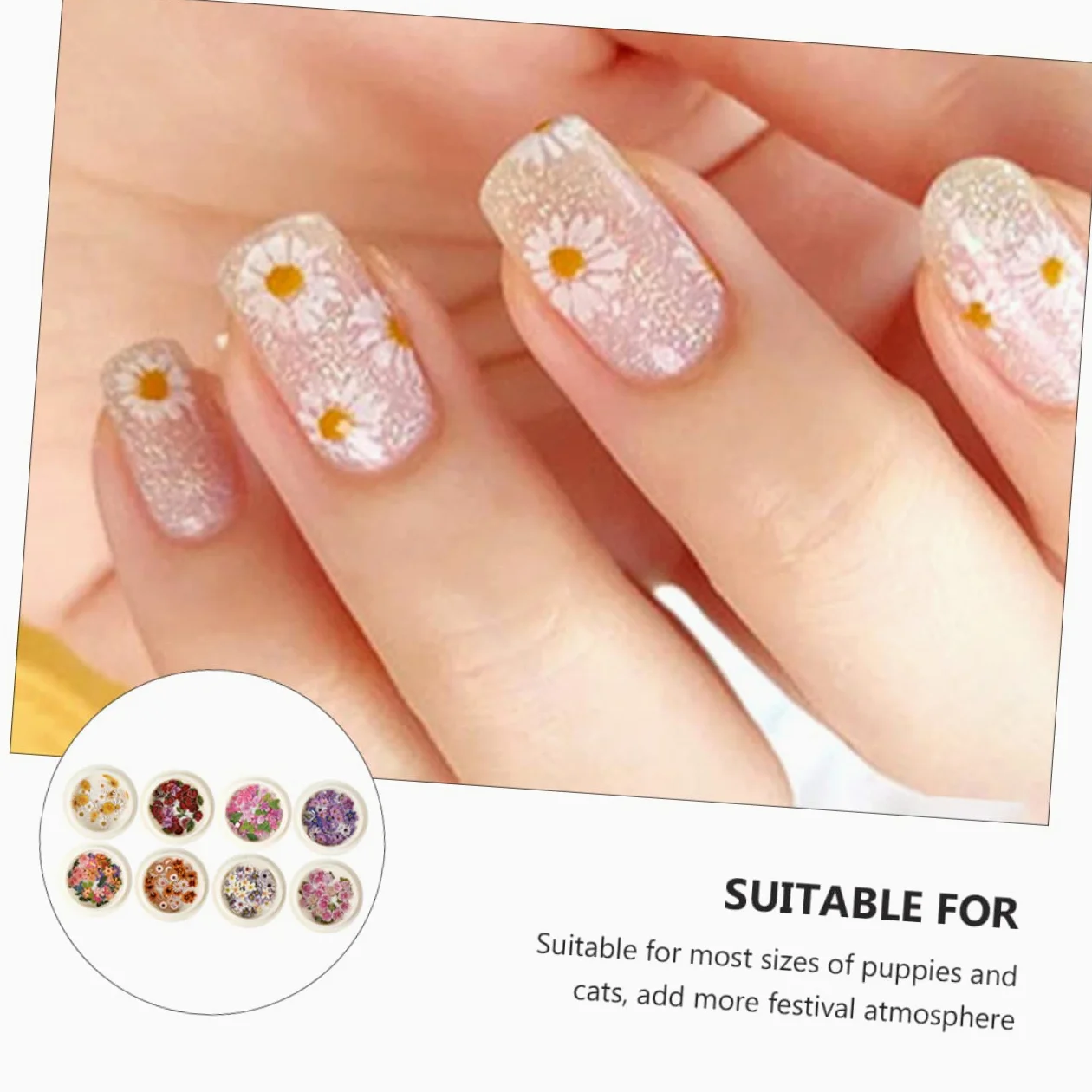 3 Set Sticker Unghie Fiori Secchi Per Decorazioni Manicure Diy Adesivi Autoadesivi Per Nail Art Facili Usare Per Appassionati E Professionisti 8 Scatole*3