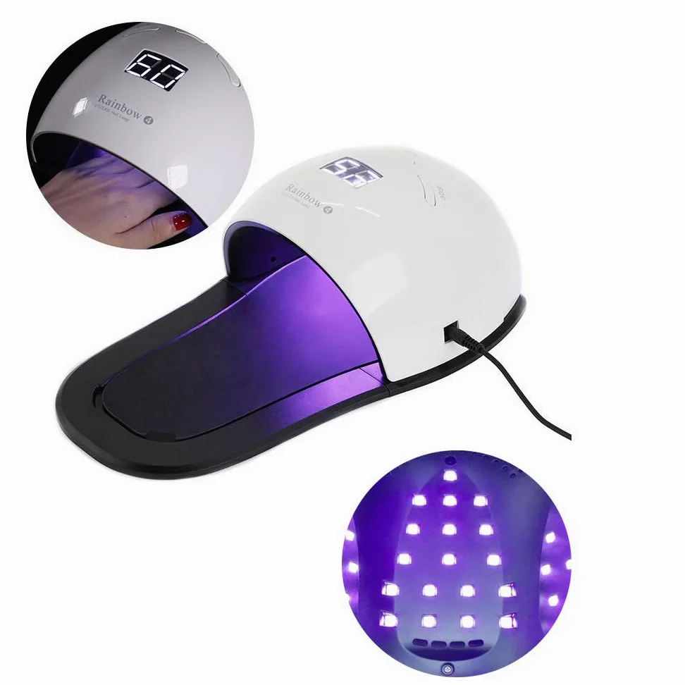 Lampada per Unghie 2in1UV Essiccatore per Unghie a LED 48W,Utilizzato Nelle Unghie Delle Mani e dei Piedi,Nuova Versione Professionale della Lampada per Unghie a Polimerizzazione Rapida, Regali