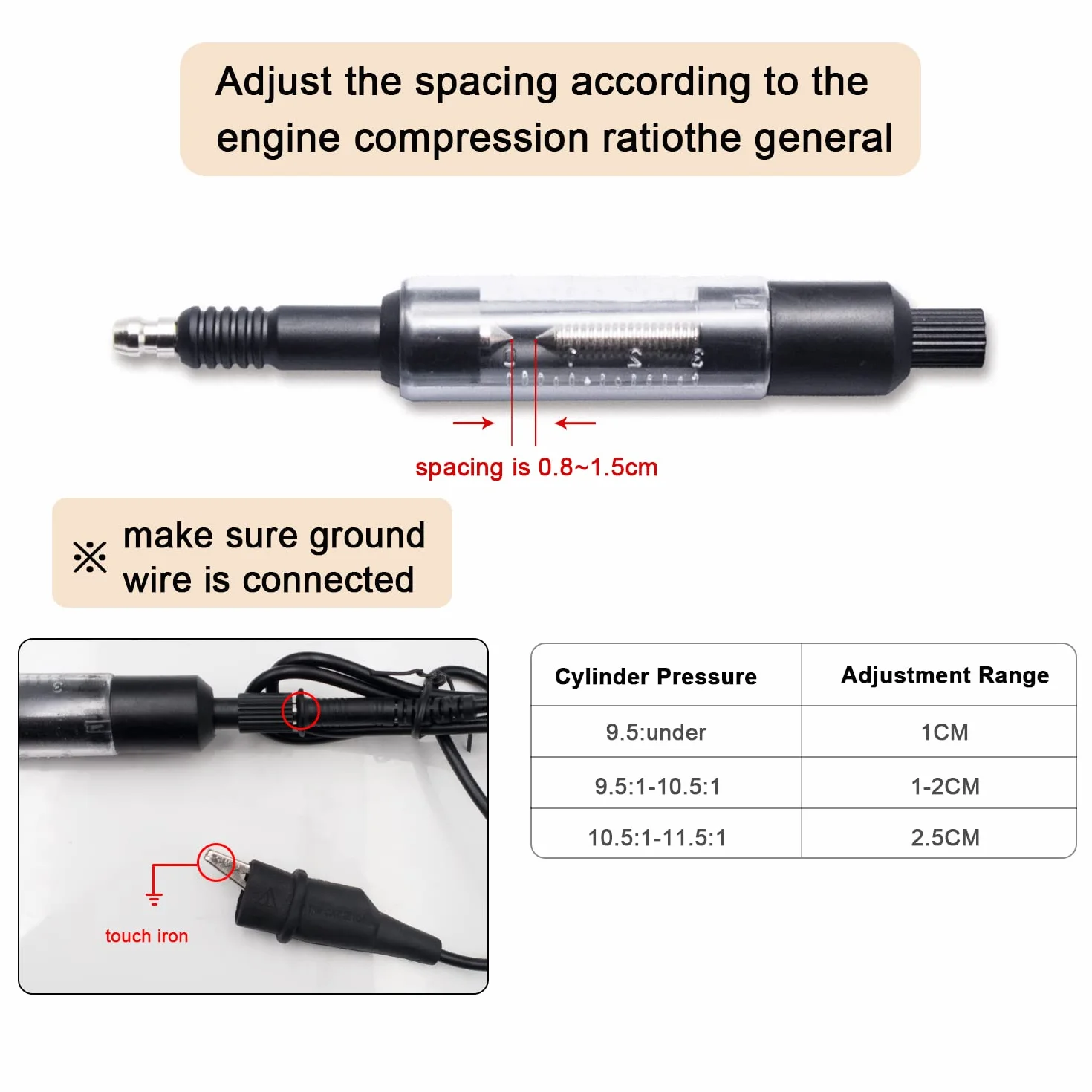 Tester candela auto Sistema di accensione Rilevatore diagnostico bobina Strumento riparazione