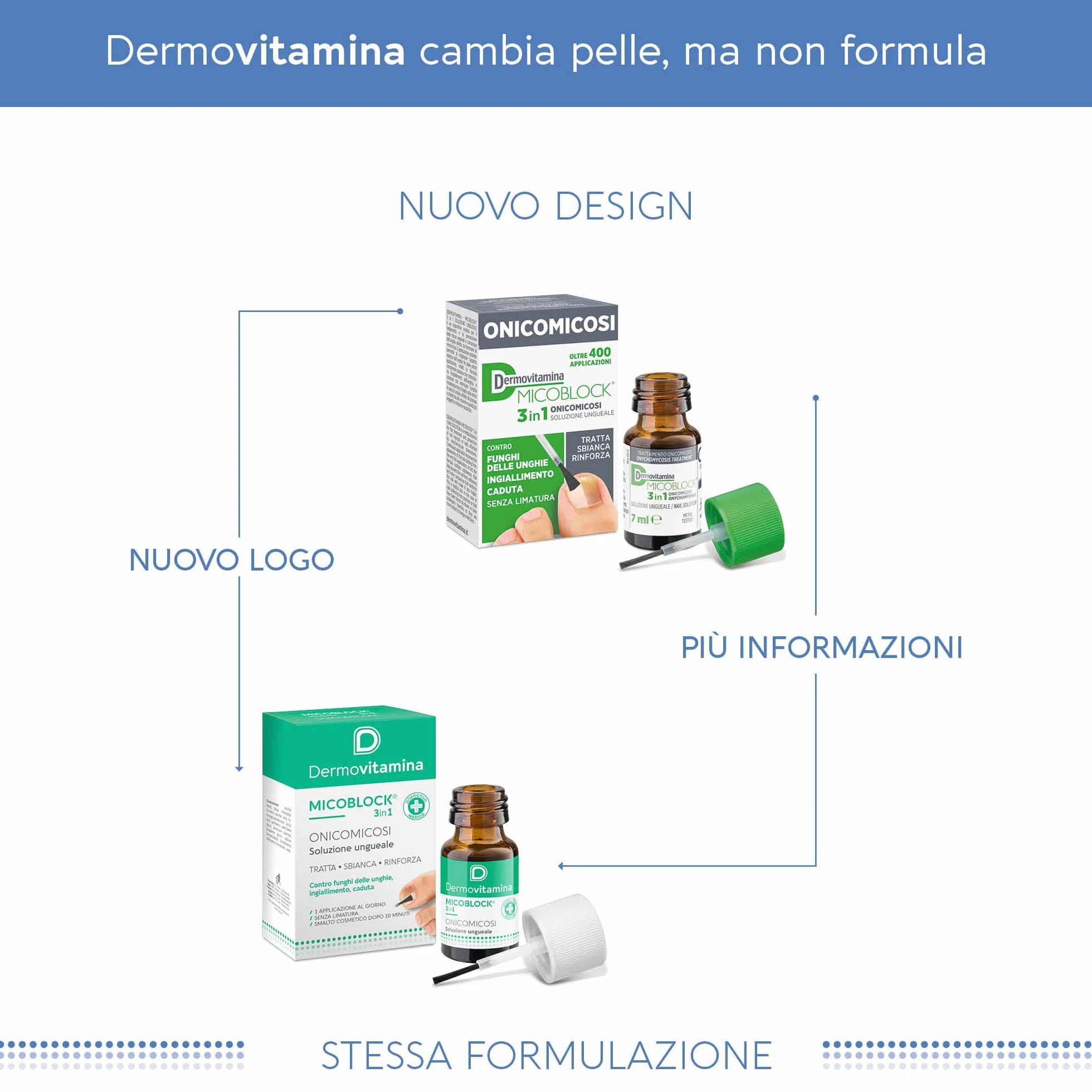 Dermovitamina Micoblock 3in1Onicomicosi Smalto Curativo Infezioni Fungine 7ml
