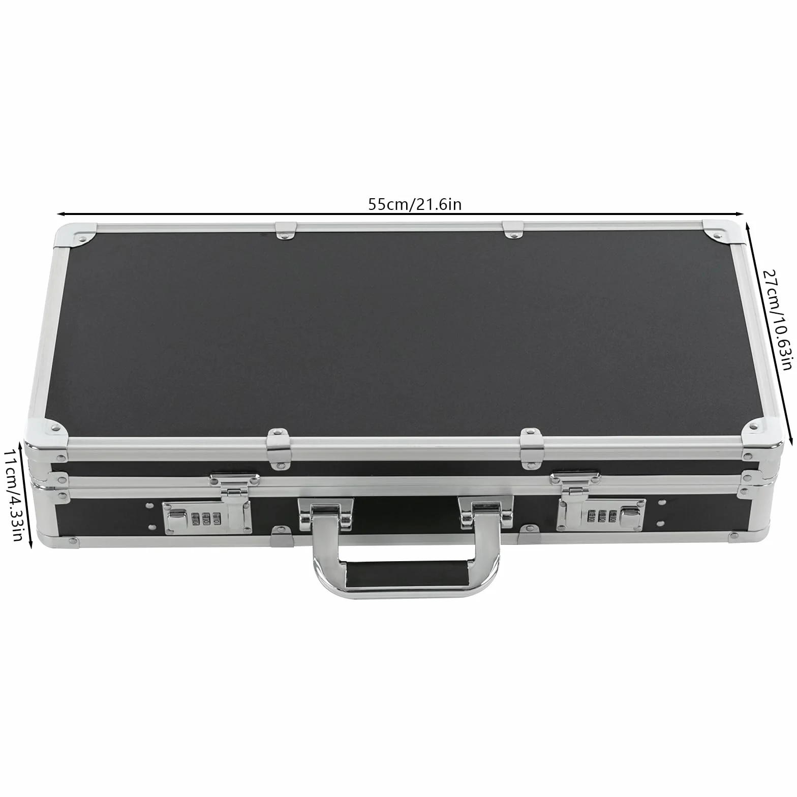 Barbiere case portatile, con due lucchetti a combinazione, organizer per attrezzi da viaggio, stile Barber Stylist, borsa per il trasporto (argento)