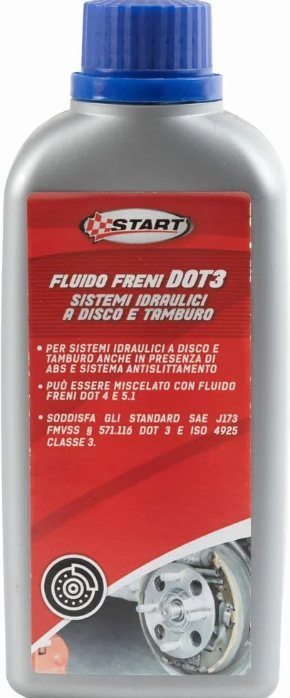 Start Fluido per Freni DOT 3 per sistemi Idraulici a Disco e Tamburo Anche con ABS, antislittamento 250ml