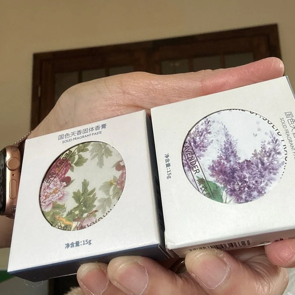 5 pezzi di profumo da , balsamo portatile, profumi a lunga durata, eleganti profumi solidi per le donne (Lotus)