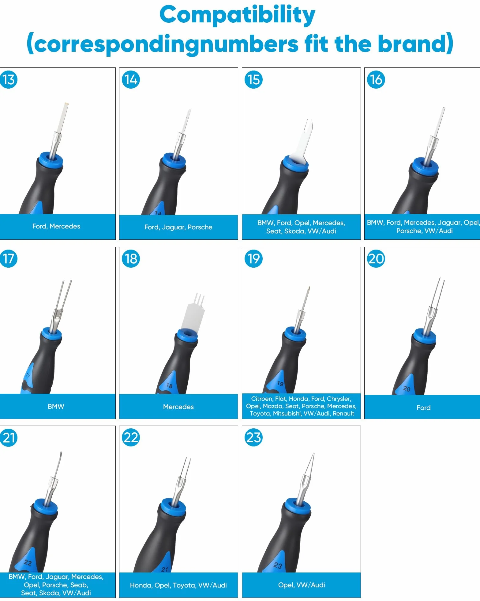 RUIZHI 23-TLG Terminal Removal Tool Kit – Rimozione Connettori Cablaggio Auto Universale con Guanti
