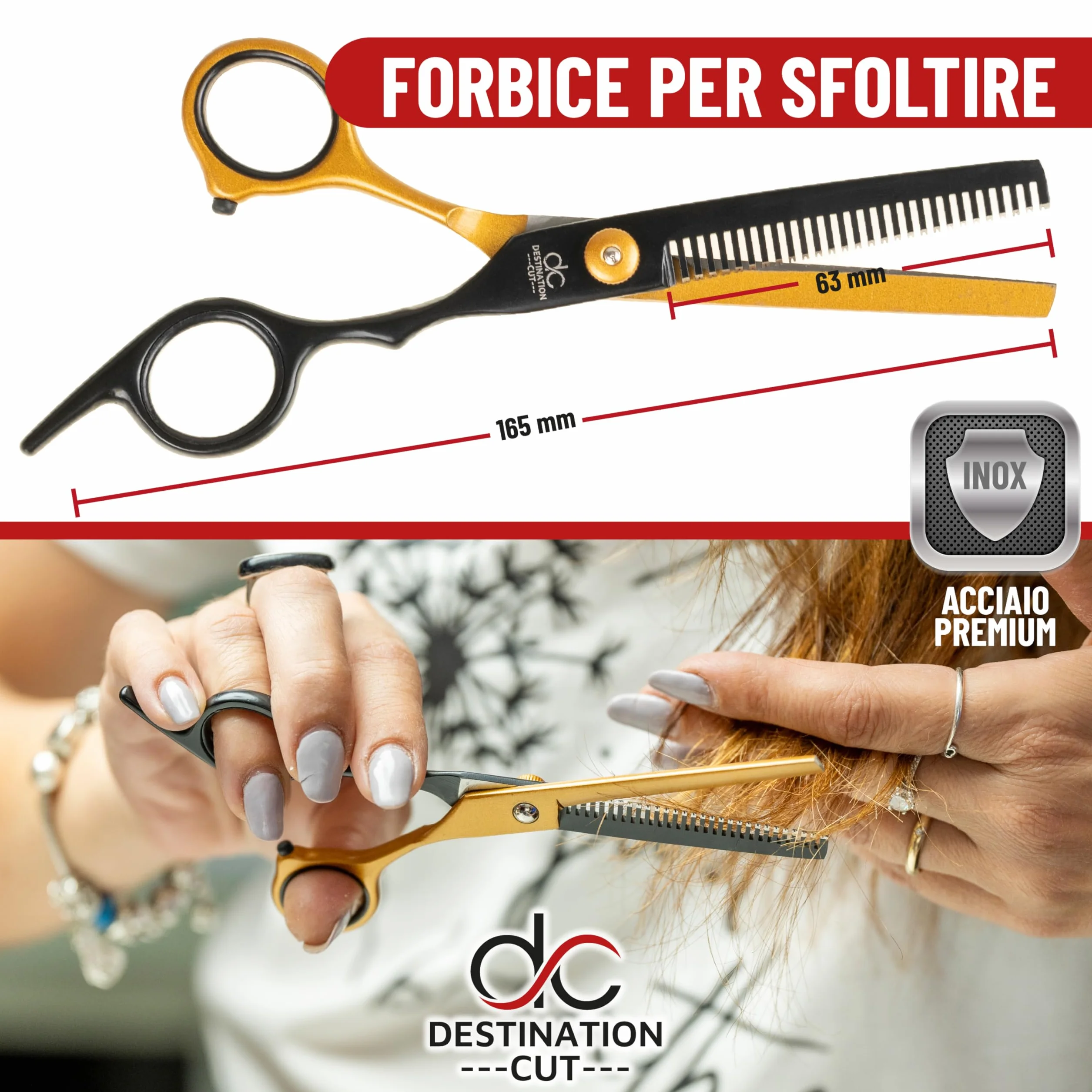 Forbici Parrucchiere Professionali per Sfoltire Capelli - Set di Alta Qualità