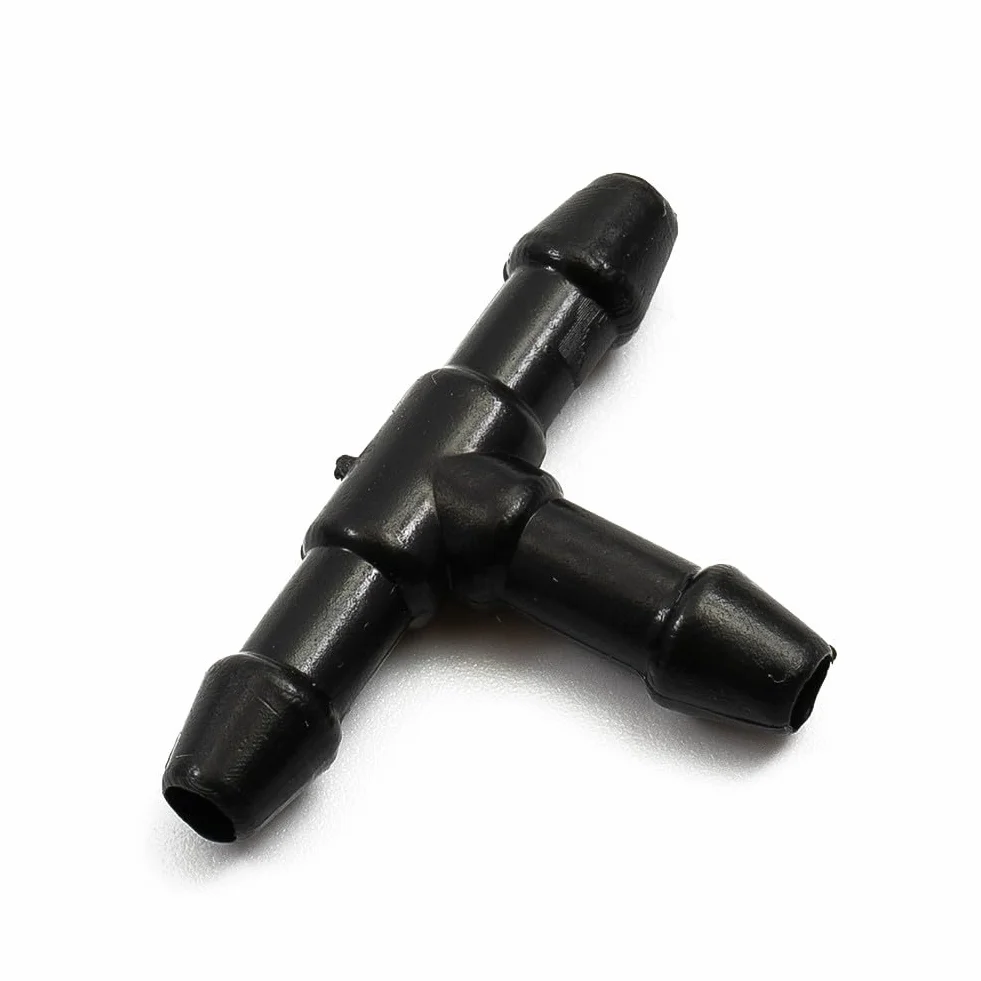 Tubo spray per tergicristallo in gomma nera 2 m con 4 connettori per pompa ugello parabrezza
