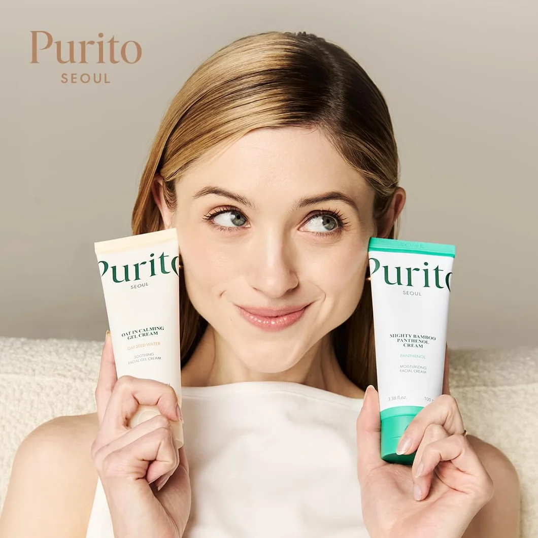 PURITO Oat In Calming Gel Cream | Soothing solution for Sensitive Skin | Lightweight, Non-Comedogenic, Fragrance-Free, Vegan & Cruelty-free | Korean Skincare, 100mL 3.38 fl.oz