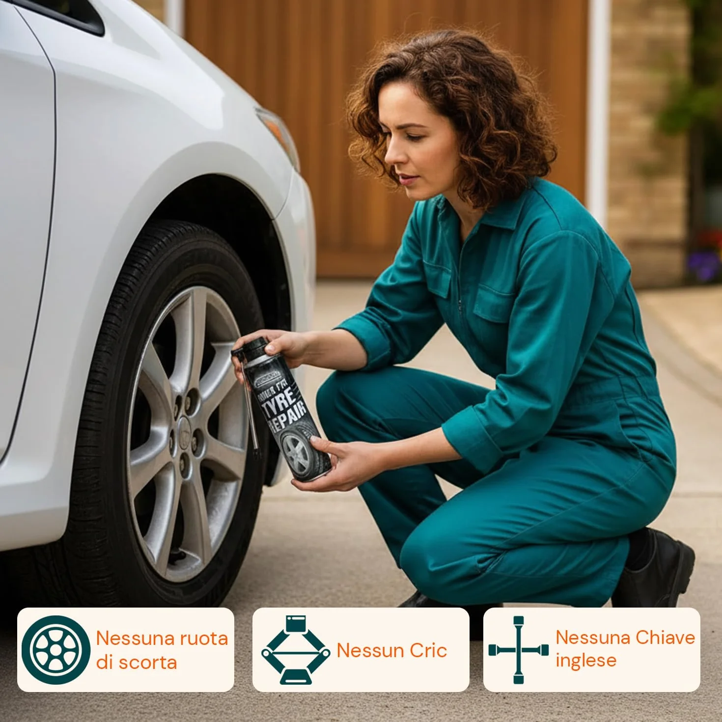 Avilia - Kit Spray 2/4/6 Gonfia e Ripara Pneumatici Auto/Moto – Spray Sigillante 2 in 1 – Ripara Gomme Foratura di Emergenza – Senza Cambio Ruota, Cric o Chiave Inglese – Riparazione Rapida (2)