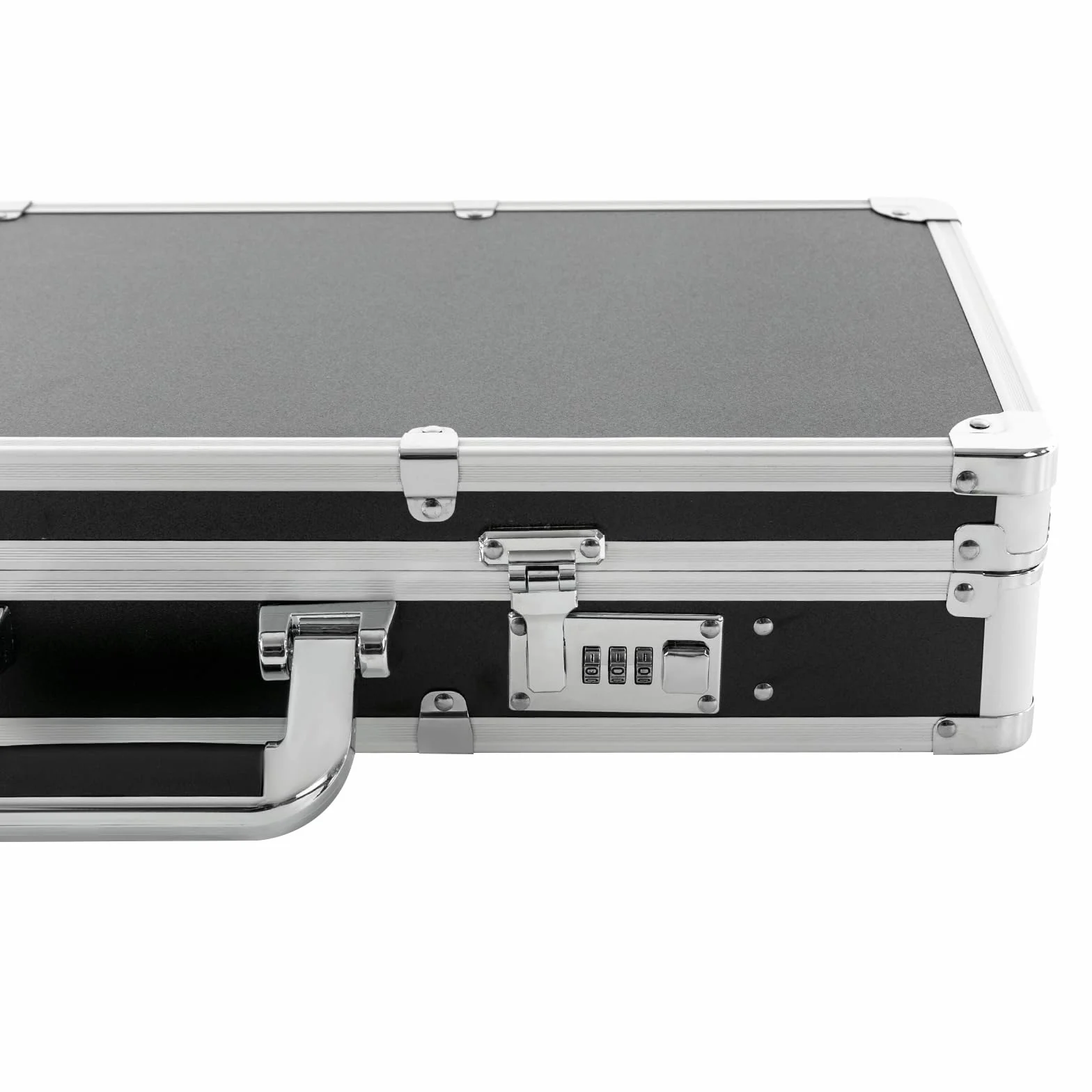 Barbiere case portatile, con due lucchetti a combinazione, organizer per attrezzi da viaggio, stile Barber Stylist, borsa per il trasporto (argento)