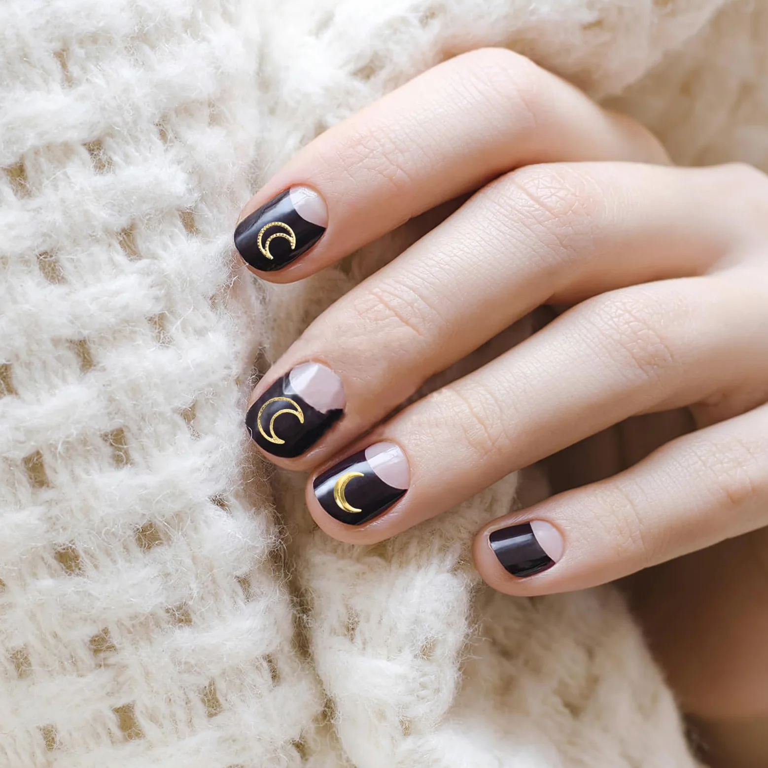 Ciondoli Lunari per Nail Art Oro Rame 1500 Pezzi, Stile Lussuoso | Finiture Piene, Cave e Testurizzate, Uso Quotidiano e Salone, Ampia Scelta per Manicure Fai da Te