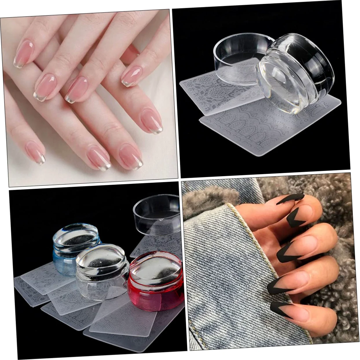 POPETPOP 9sets Kit Per Stamping Unghie Di Piastre Artistiche Per Unghie Con Stamper e Design Unici Per Manicure Fai Te Casa Facile e Divertente Da Usare
