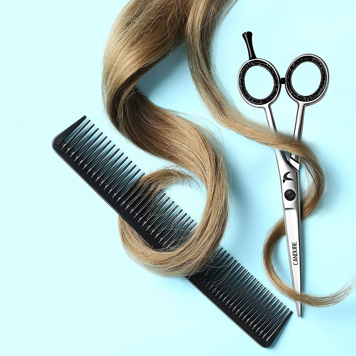 Forbici Parrucchiere Professionali 6.5" Acciaio Inossidabile per Taglio Capelli Barbiere Argento
