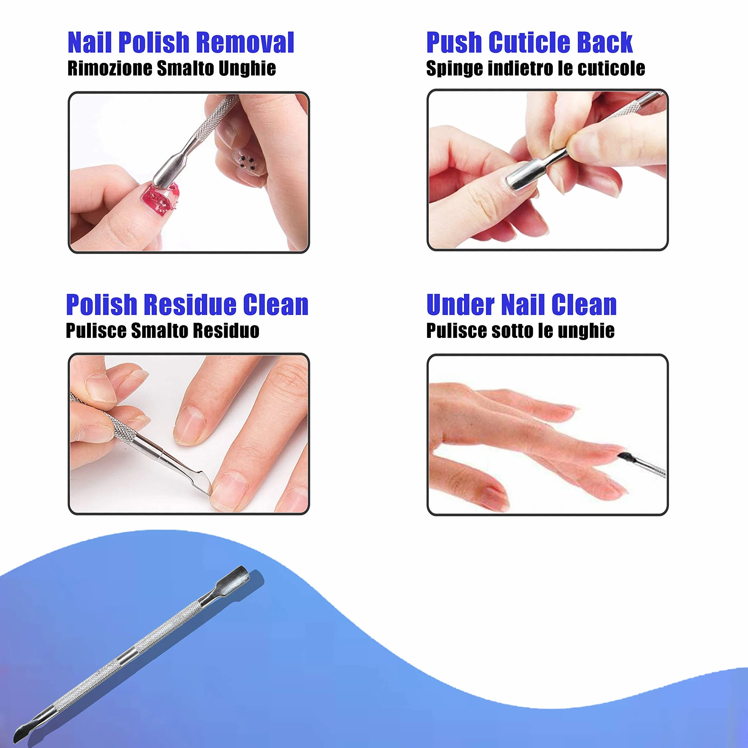 Longivia® Tronchesino Cuticole Acciaio Inox Professionale Pedicure Manicure Tagliaunghie Precisione