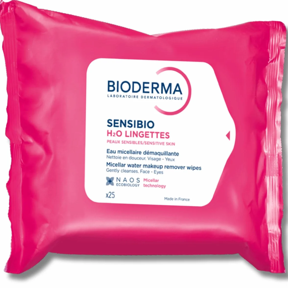 Amerikas Bioderma Sensibio H2o Micelle Solution Make-up Removing Wipes Wipes, 25 Unità