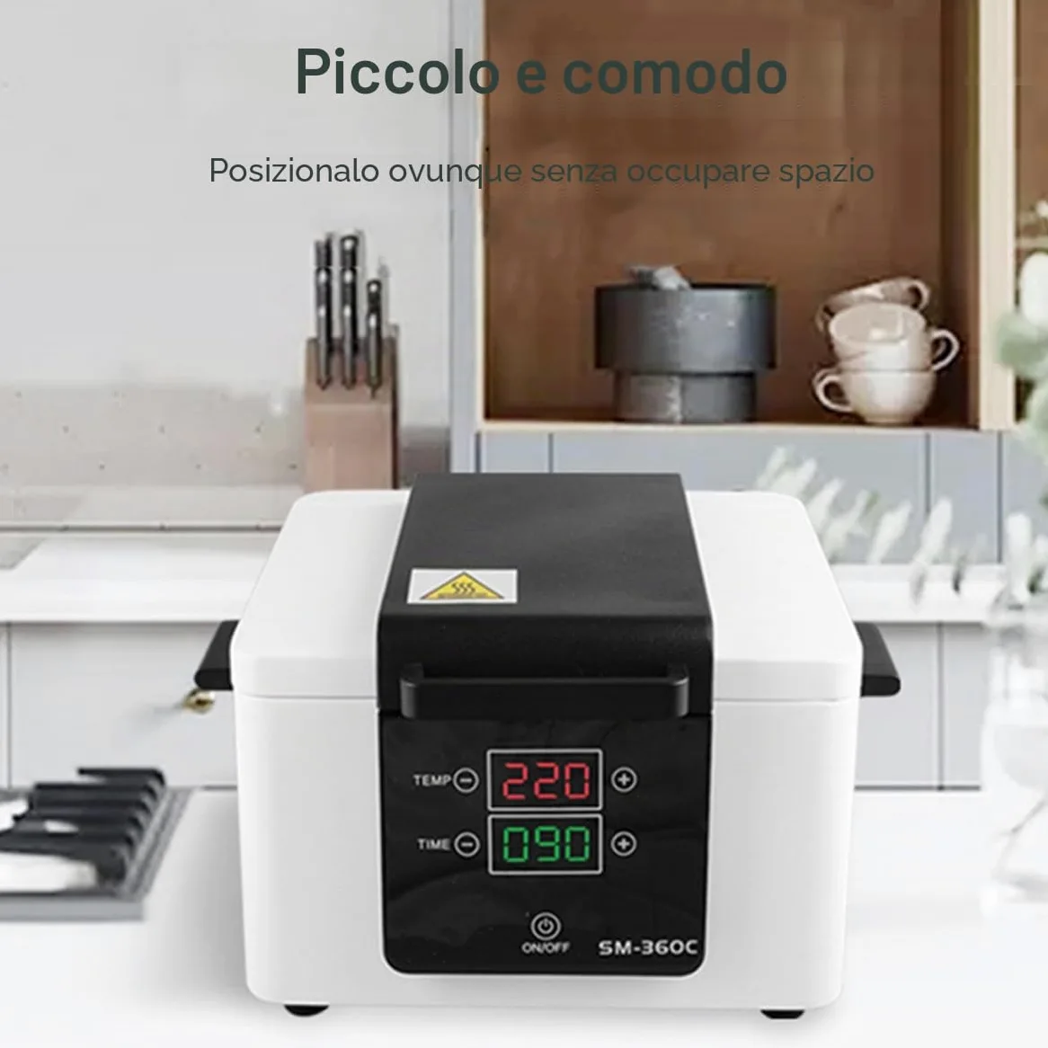 Sterilizzatore Ad Alta Temperatura Da 200 ℃ Con Timer, Sterilizzatore Per Utensili Per Unghie, Sterilizzatore A Calore Secco Da 2,6 L, Per Uso Medico,Dentistico,Tatuaggi,Salone Per Manicure,White