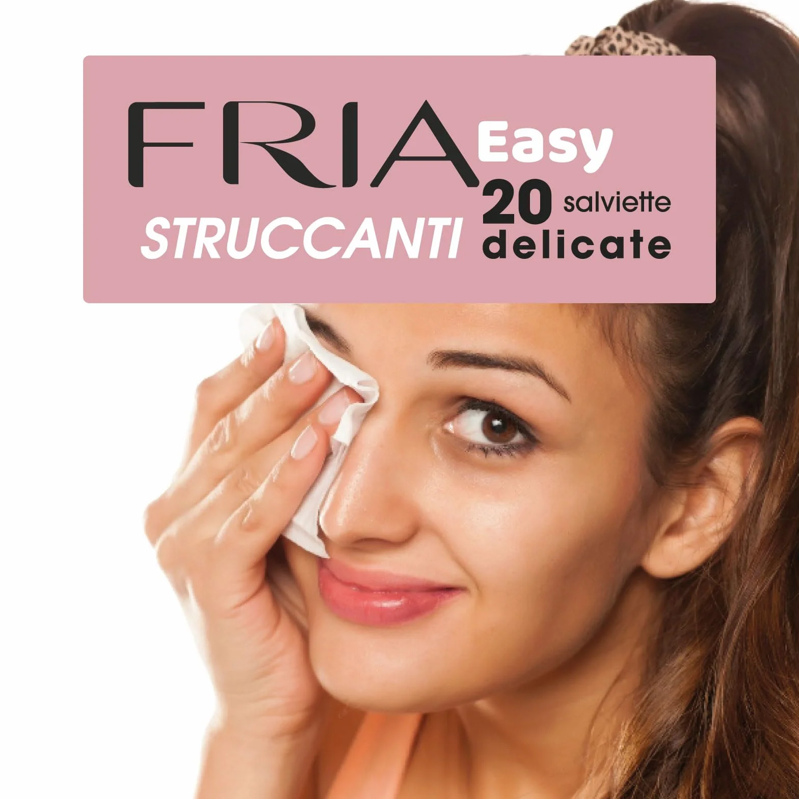 Fria Easy Salviette Struccanti, con Estratti di Melissa e Magnolia ad Effetto Idratante e Addolcente sulla Pelle, Dermatologicamente Testate, Confezione da 20 Salviette