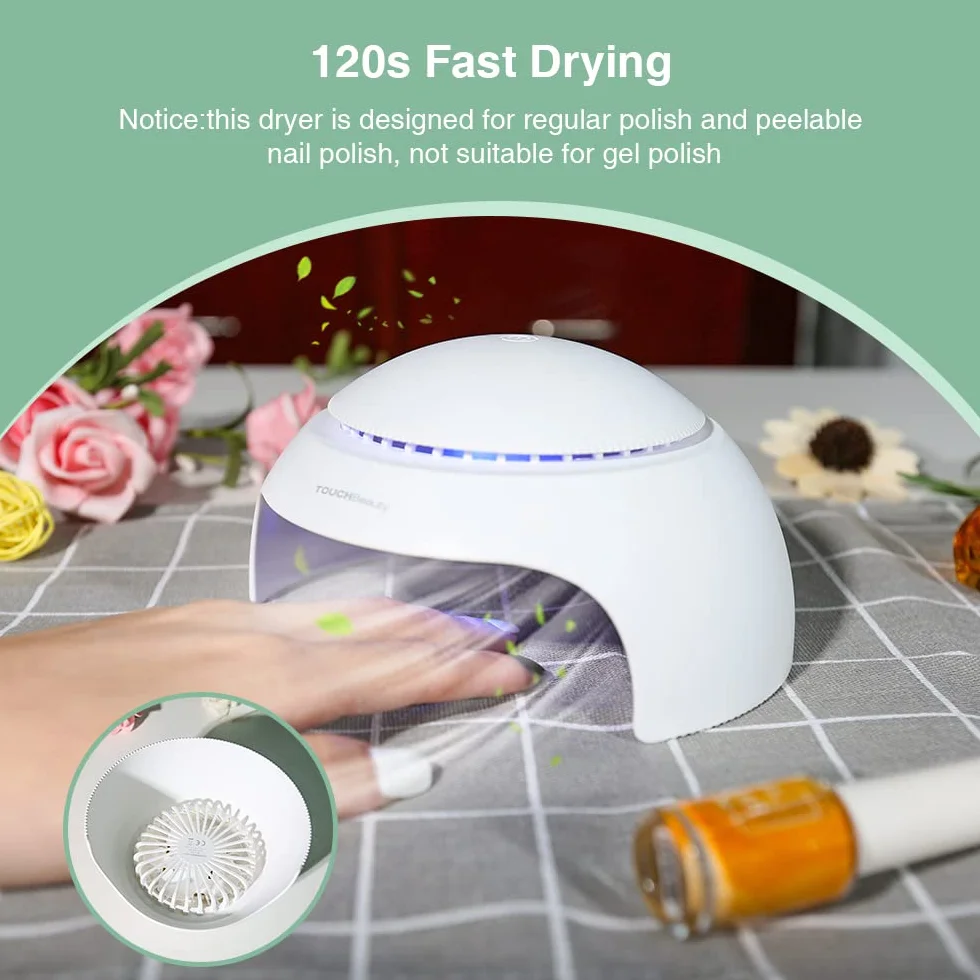 TOUCHBeauty Asciugatore per unghie per bambini, lampada per unghie a LED per smalto normale con aria, strumento per manicure per smalto normale - perfetto per i bambini AG-2130EU