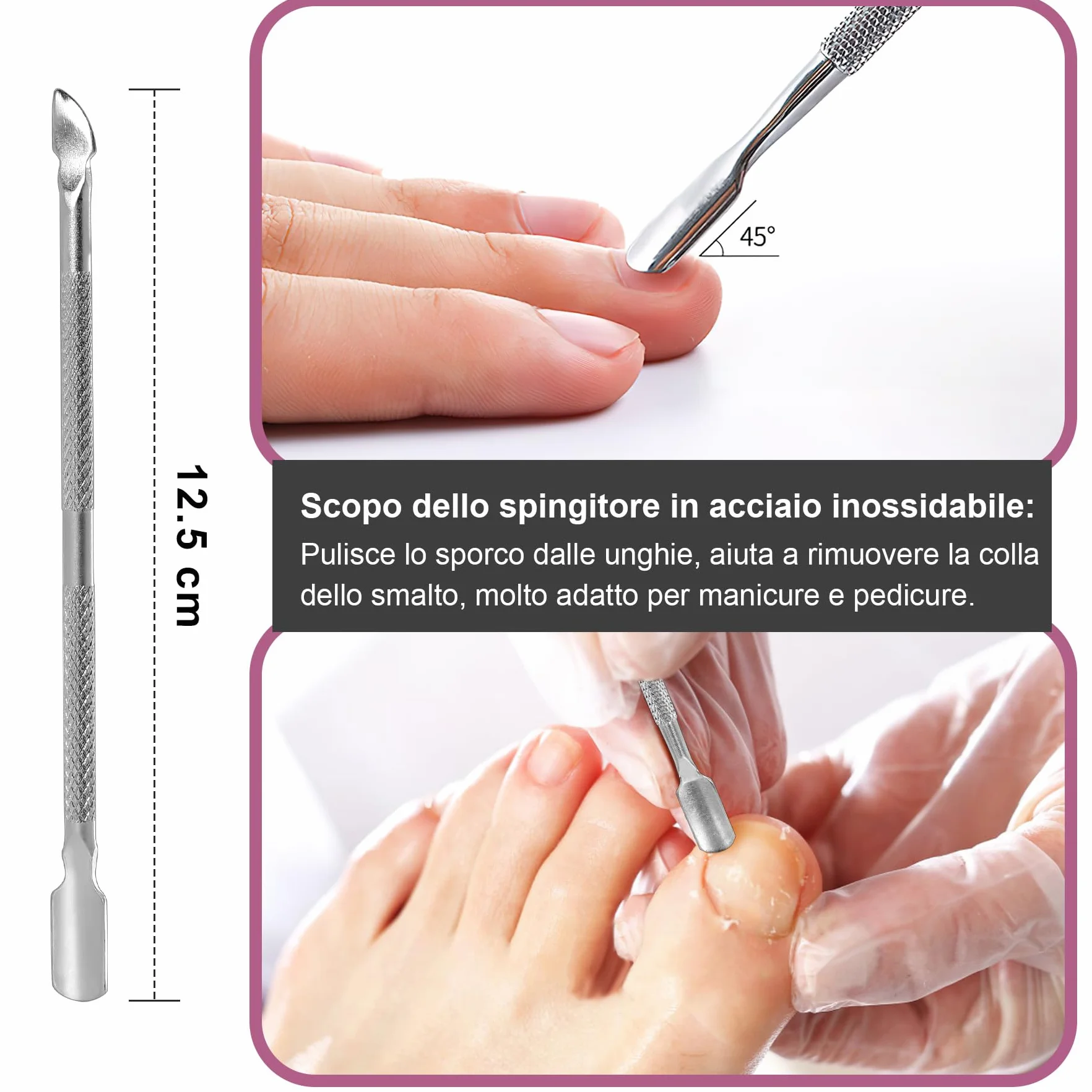 14 Pezzi Lime e Buffer per Unghie Riutilizzabili, Set Completo con Spingi Cuticole, Tronchesino Professionale e Accessori per Manicure e Pedicure, Nail Care per Casa e Salone
