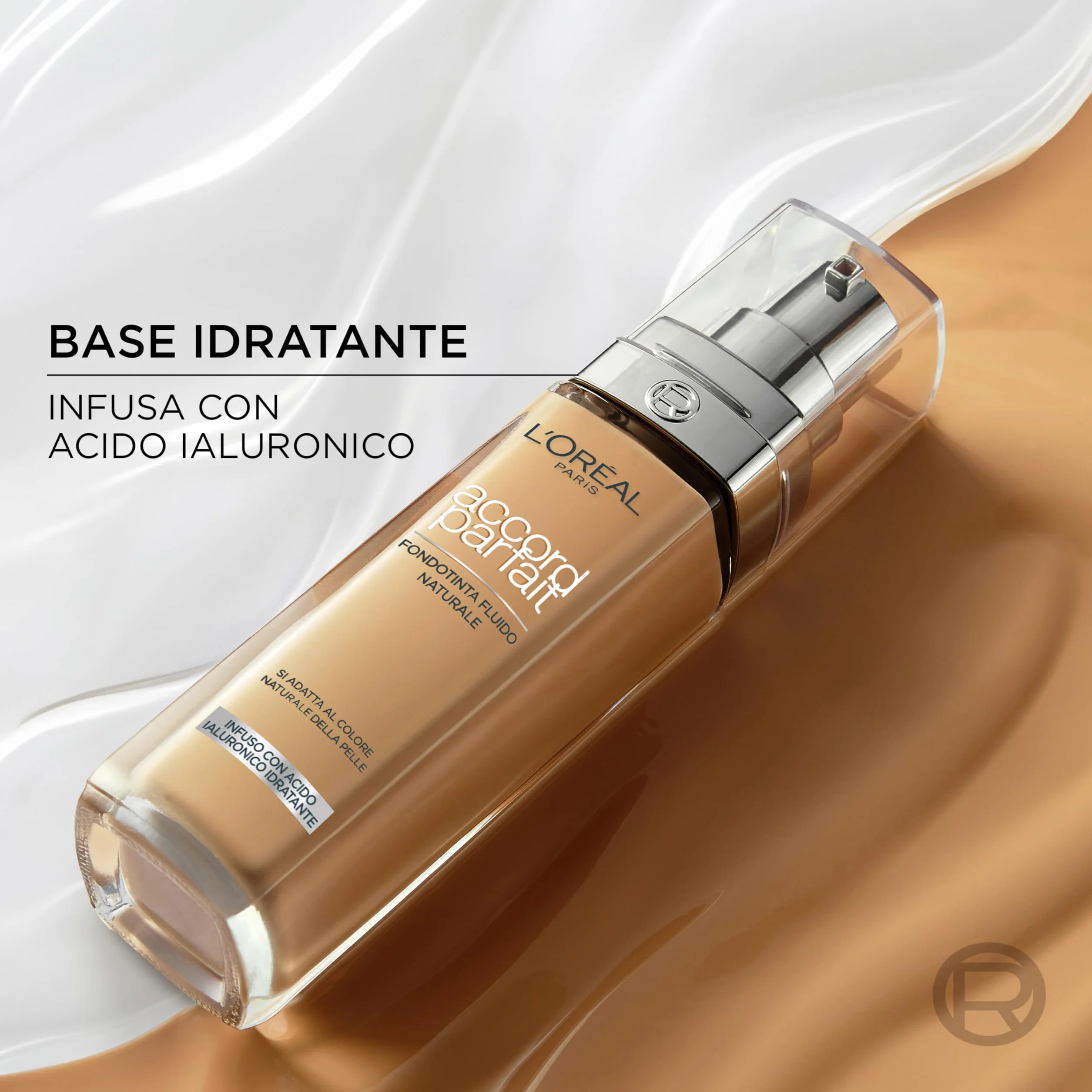 L'Oréal Paris Accord Parfait Fondotinta Liquido Tonalità 3D/W Warm Dorè Acido Ialuronico