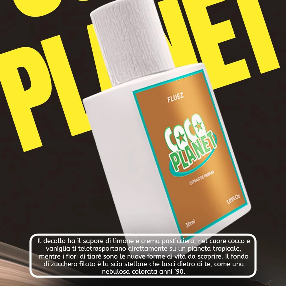 FLUEZ Extrait de Parfum, Collezione Anni '90, 30 ml, Profumo Unisex con Varianti di Fragranze (COCO PLANET)