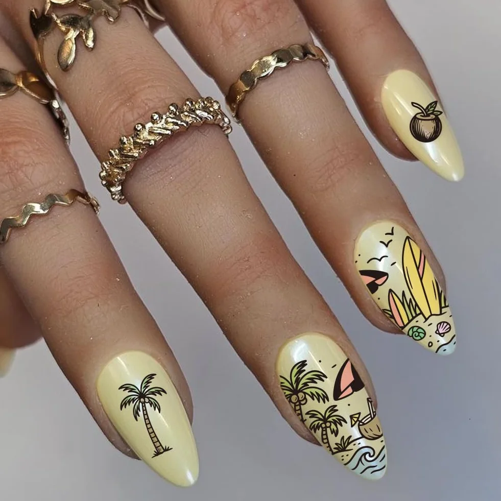 PH PandaHall 3 pezzi di piastre per timbri per unghie con motivi di animali e piante, modelli per nail art con scena di prateria, bellissimi motivi in acciaio inossidabile per stencil artistici per