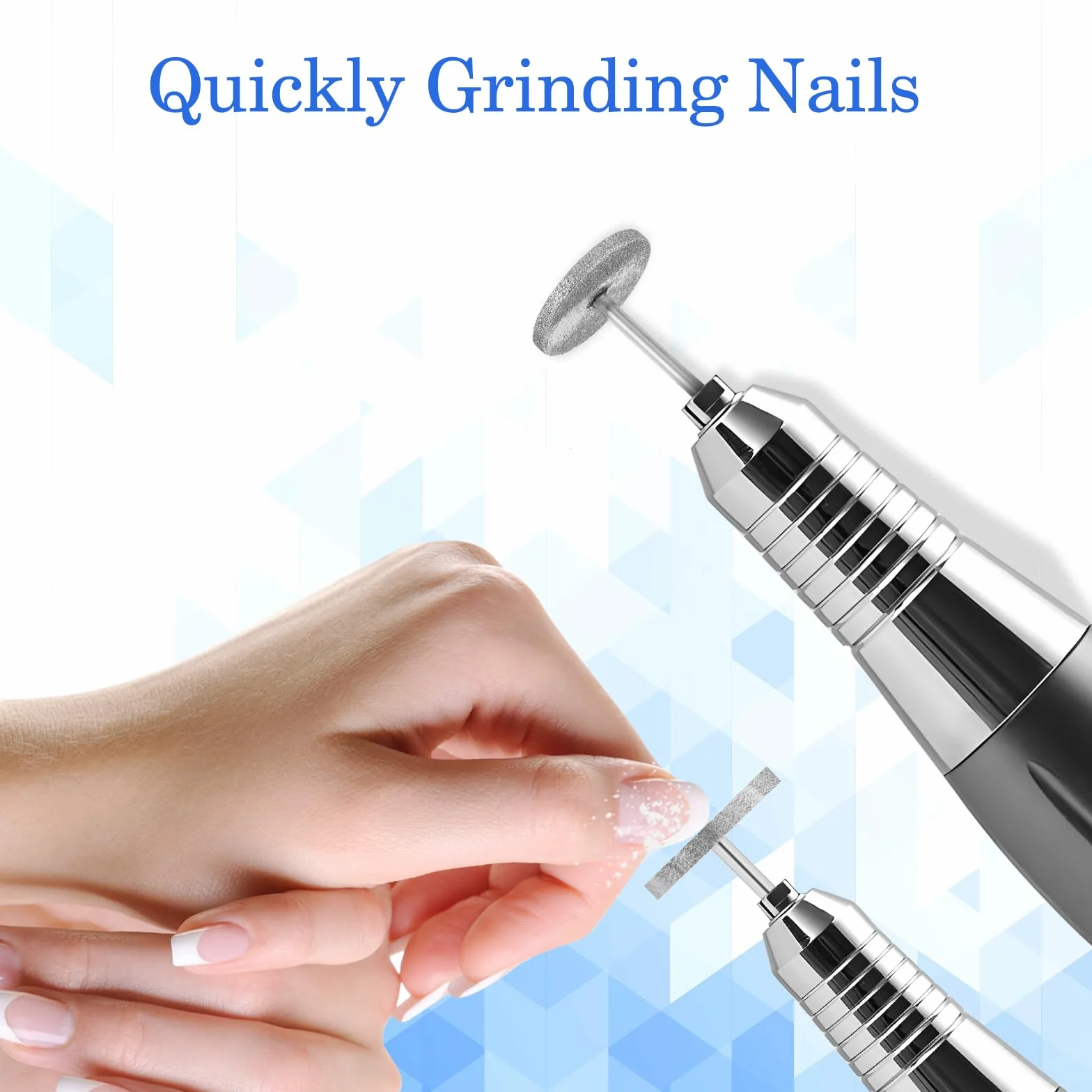 Punte per fresa per unghie, 2 pezzi, disco abrasivo 20 mm, per pedicure in gel acrilico