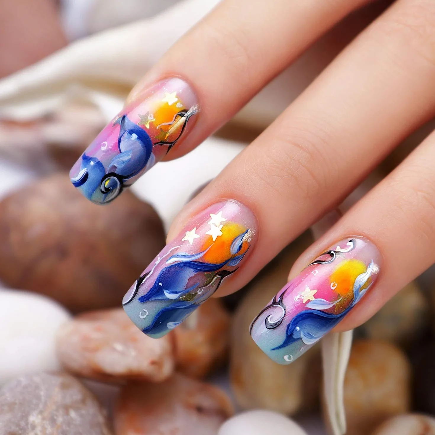 Mylee Pennello a doppia punta per Polymer Gel – Spatola e setole, Nail art UV/LED, Decorazione unghie