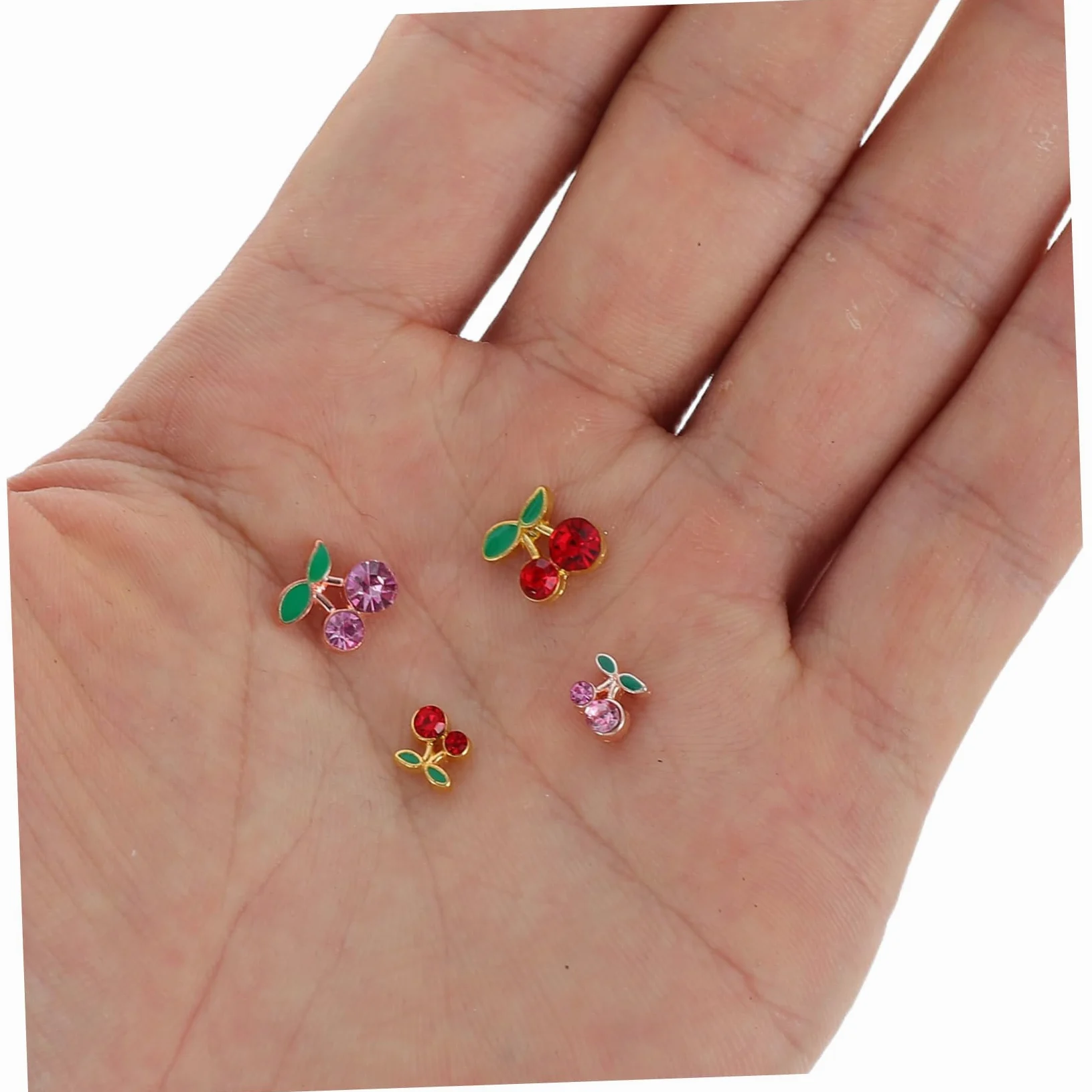 Healvian 160pezzi Decorazioni Per Unghie Forma Di Strass Rossi Per Nail Art Creativa e Elegantper Manicure e Feste