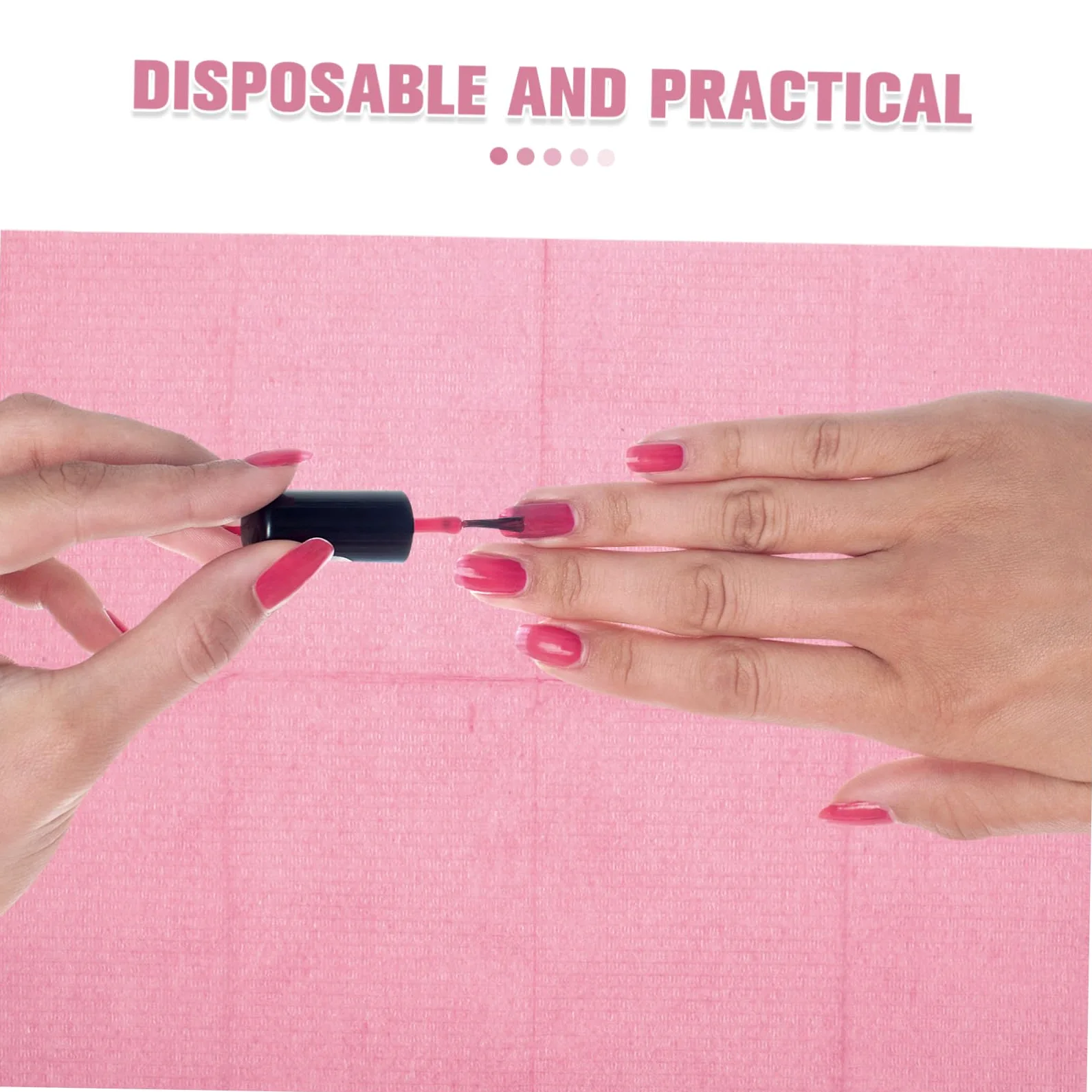 Tappetino per Manicure Monouso Non Tessuto, e Antiolio, Supporto Comodo la Mano, 125 Pezzi Rosa per Salone Unghie | Antiolio, Supporto Confortevole per Mano, per Salone e Manicure Professionale