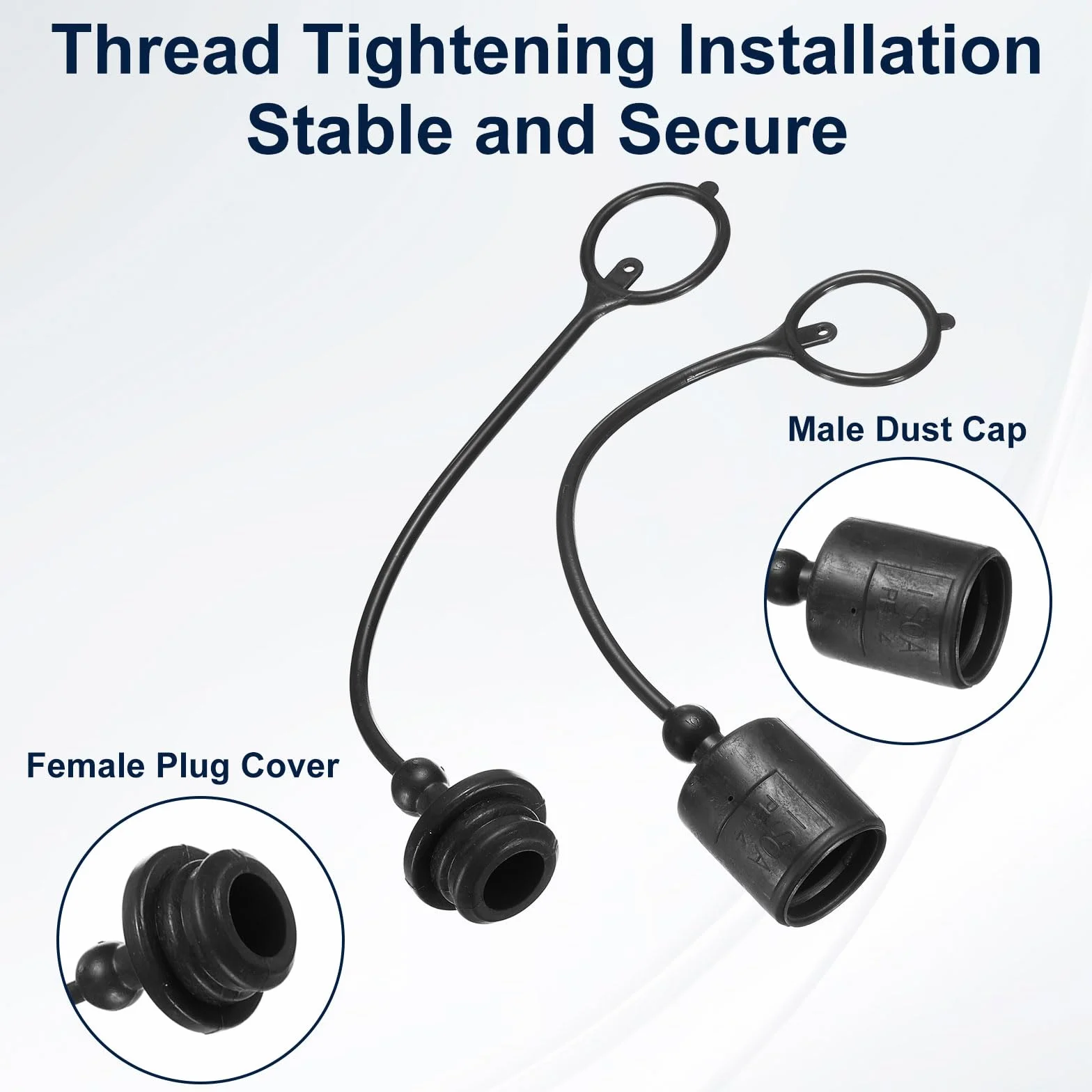 Set di 2 tappi antipolvere per tubo idraulico 3/4 maschio ISO-A femmina, scollegatore rapido aria nero/giallo